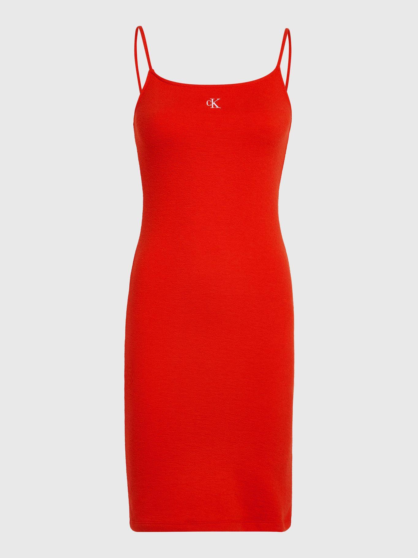 Vestido Slub Rib Rojo Calvin Klein-4