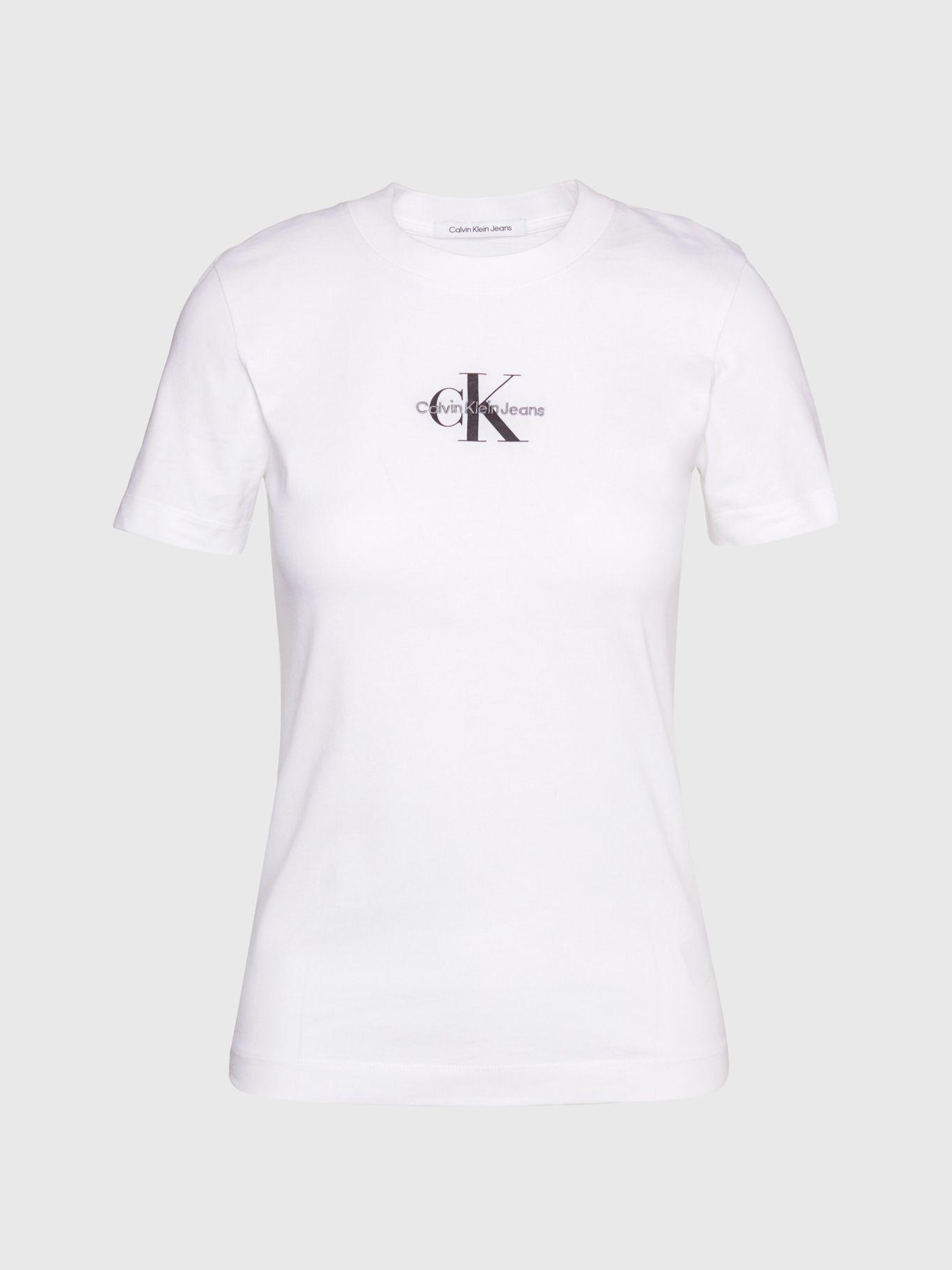 Polera Monologo Slim Fit Blanco YAF-4