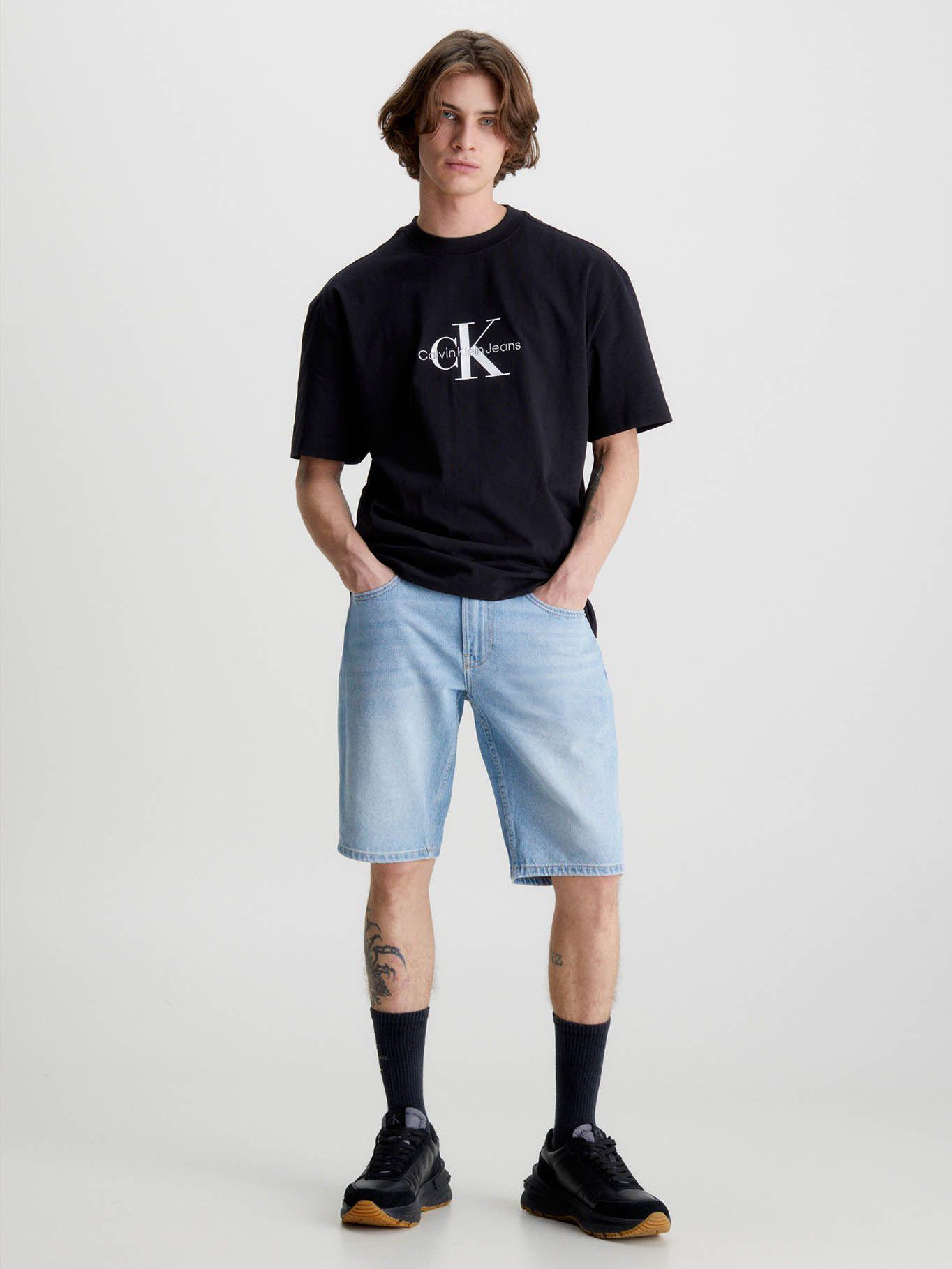 Camiseta oversized con monograma Negro Calvin Klein-1