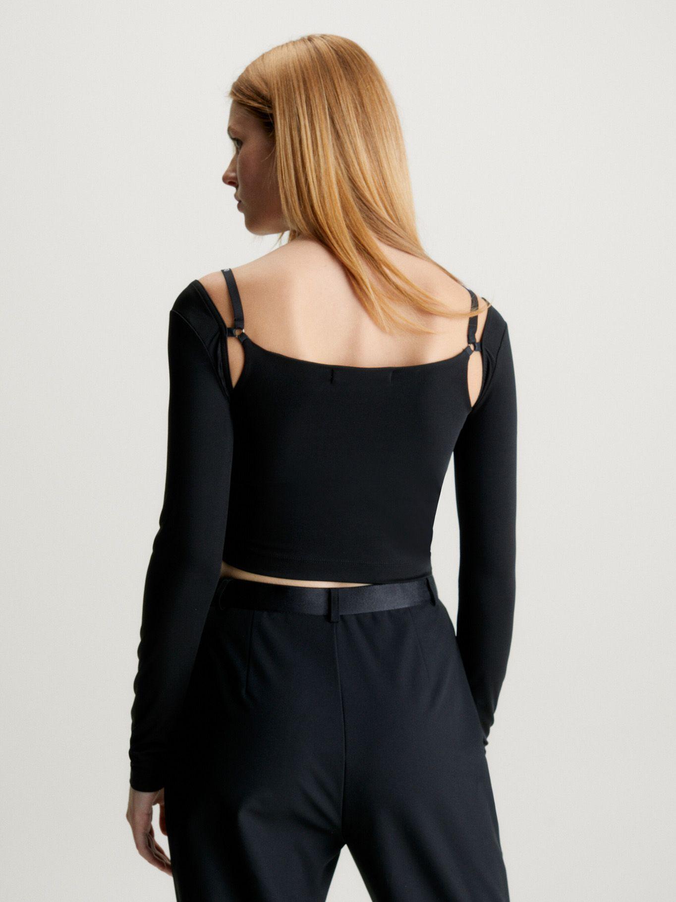 Blusa Ls Strap Detail Negro-2