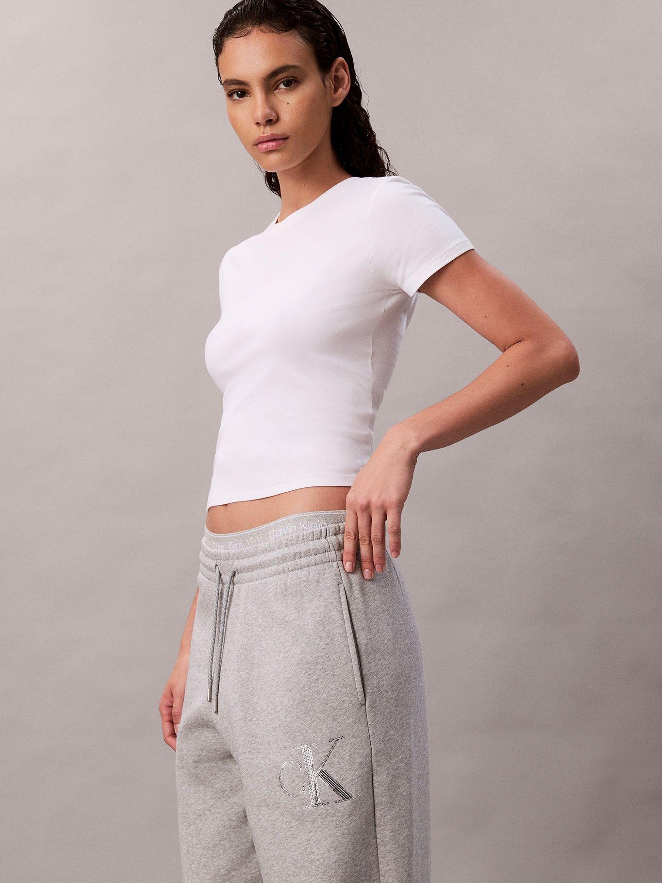 Jogger con Logo Brillante Gris Calvin Klein-2