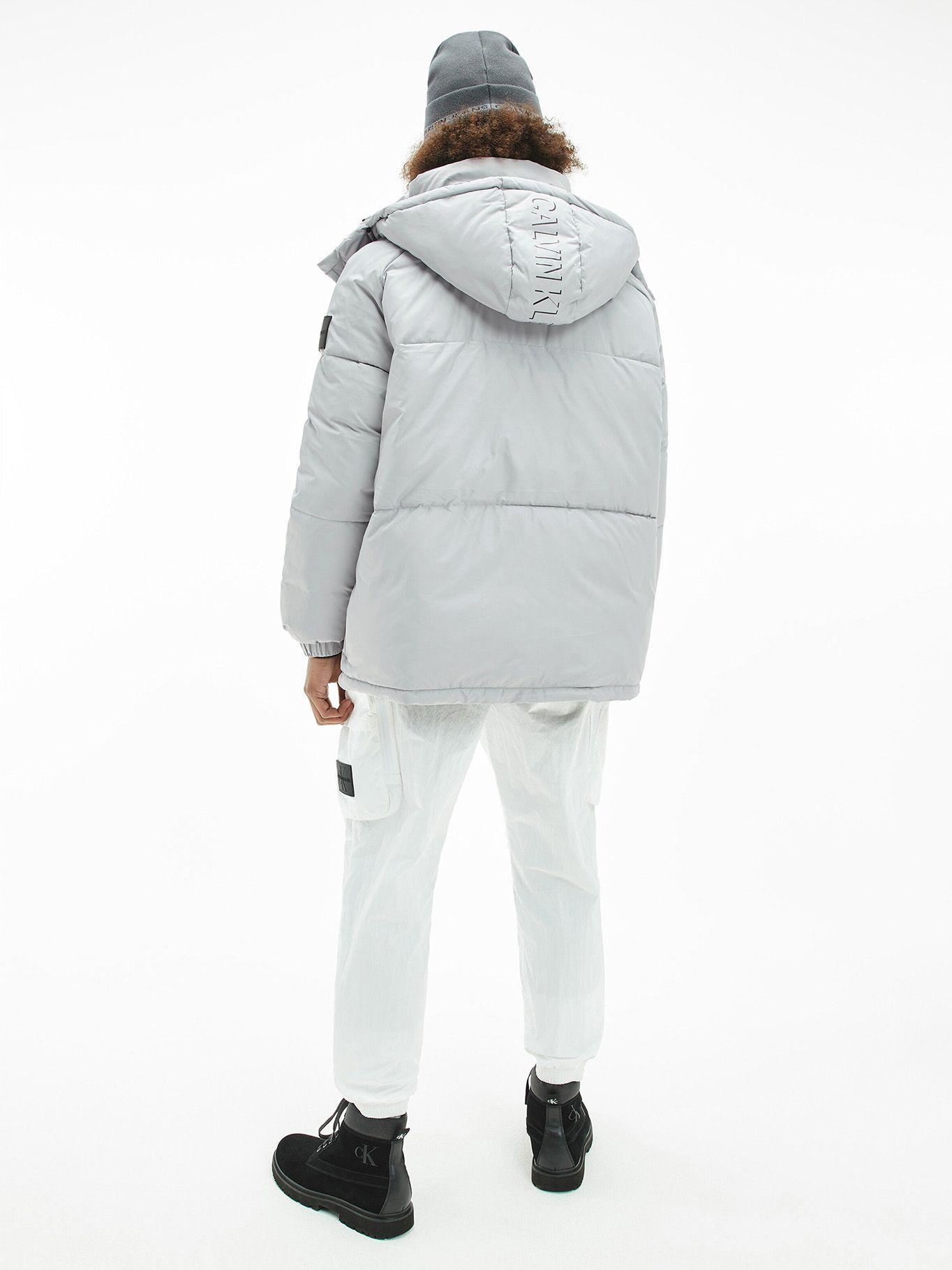 Parka Blocking Oversized Gris Calvin Klein-2