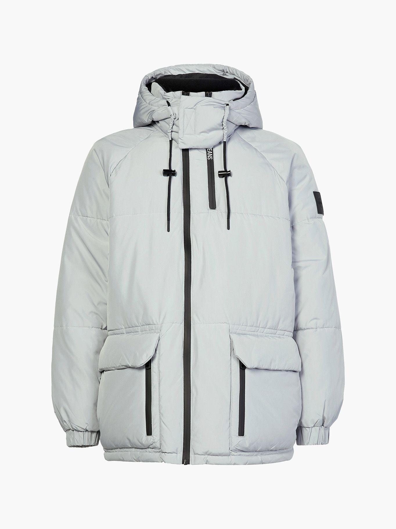 Parka Blocking Oversized Gris Calvin Klein-5