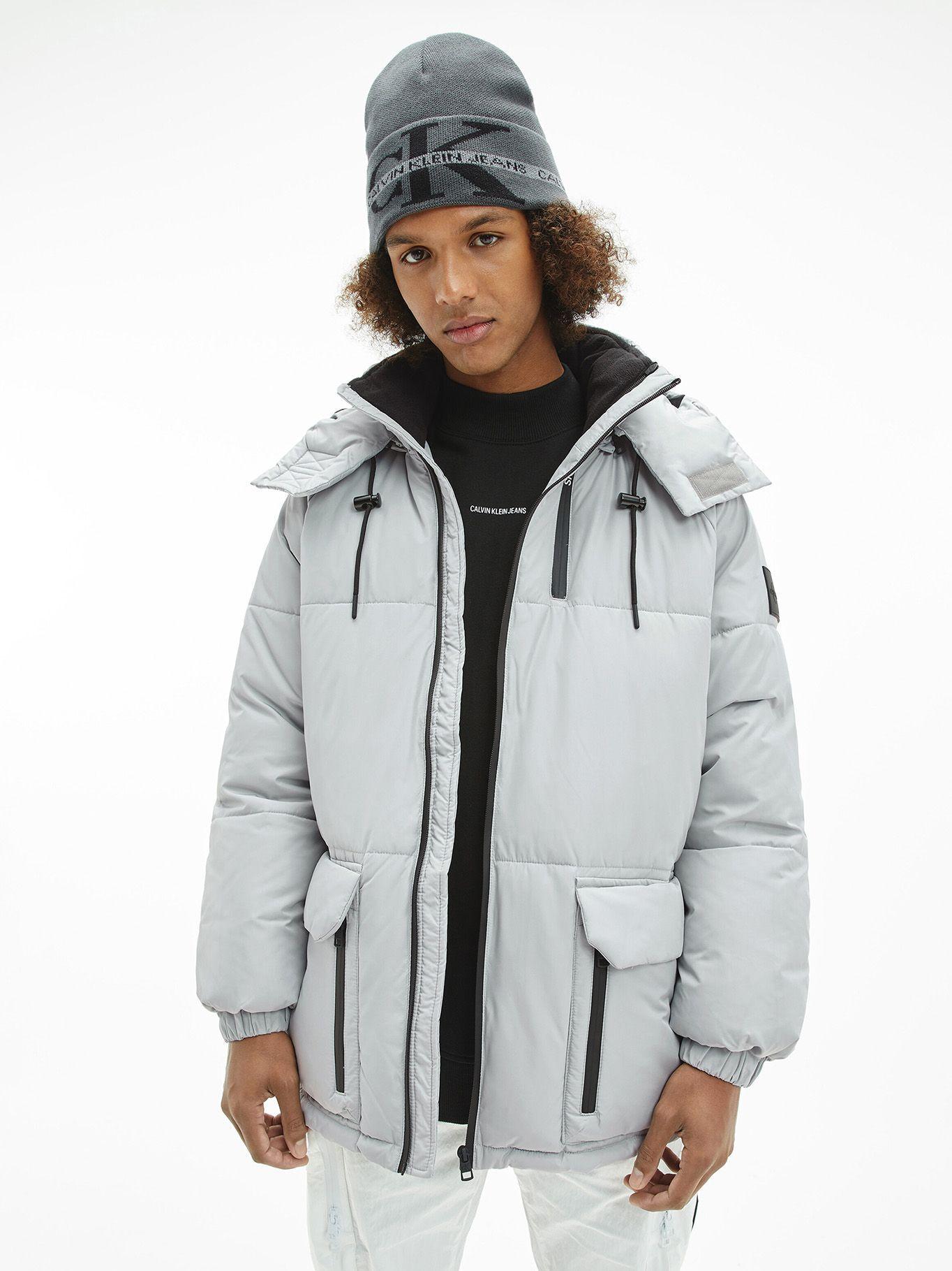 Parka Blocking Oversized Gris Calvin Klein-0