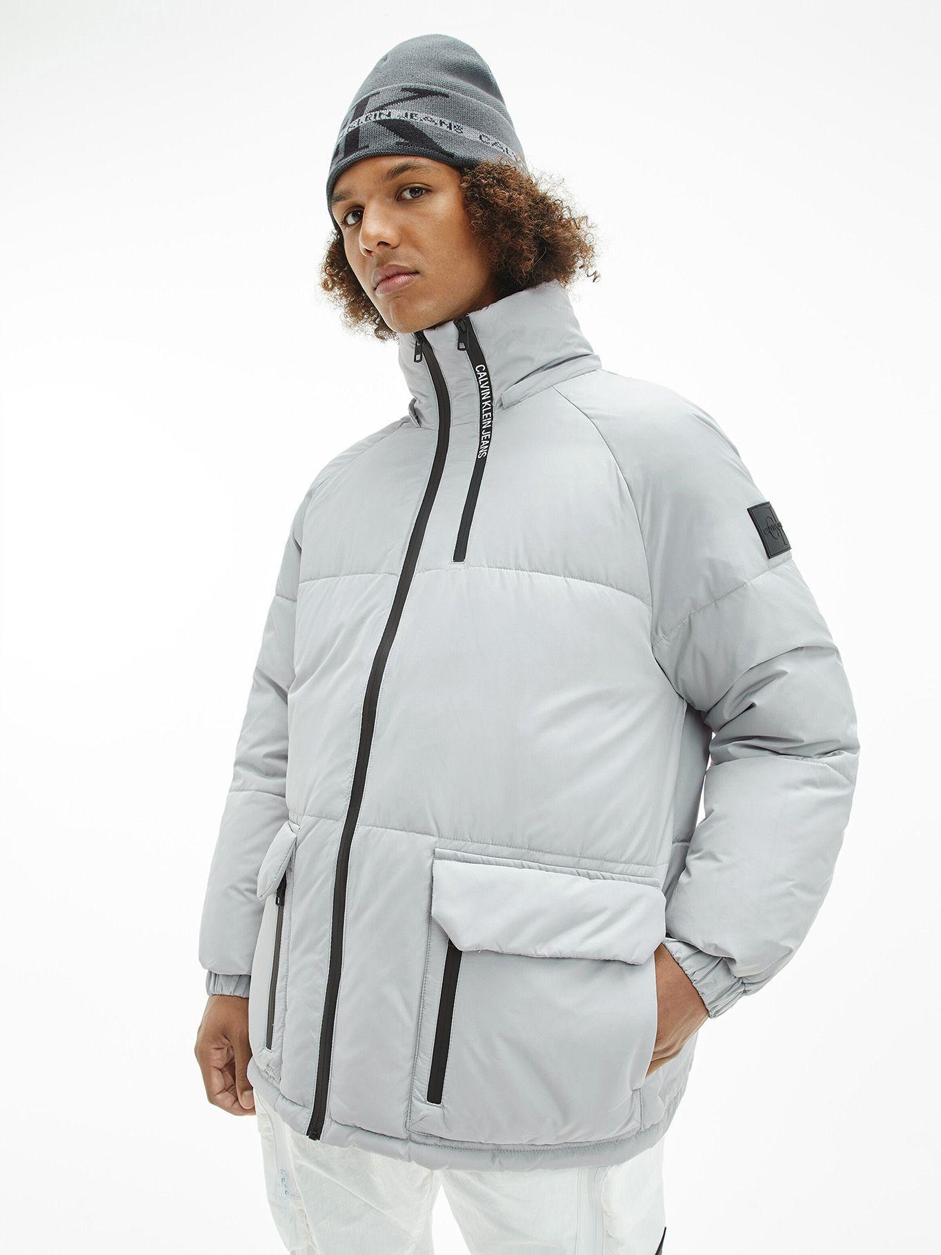 Parka Blocking Oversized Gris Calvin Klein-4