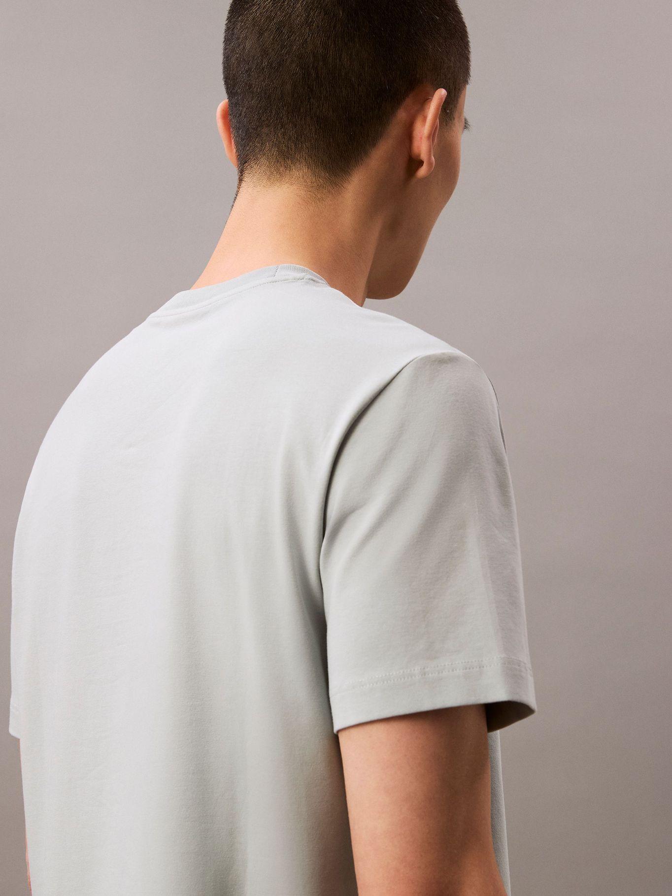 Polera Regular con Logotipo Gris Calvin Klein-4