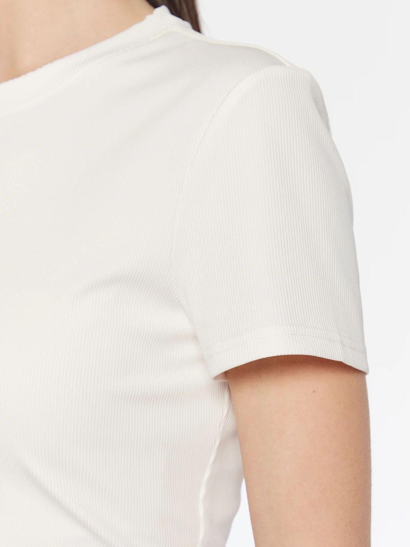 Vestido con logo y cuello redondo Blanco Calvin Klein-3