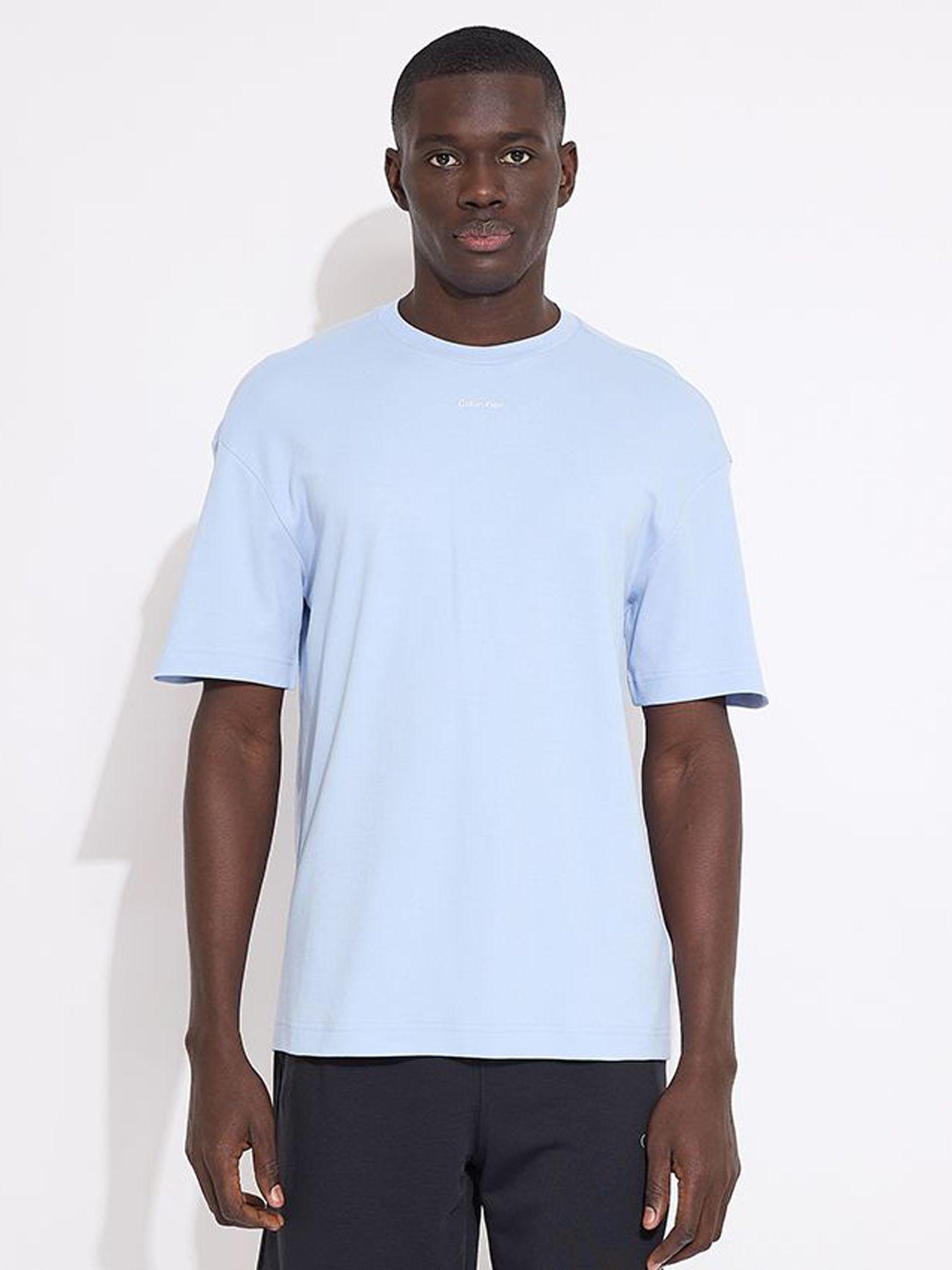 Polera Nano Logo Interlock Azul Calvin Klein-0