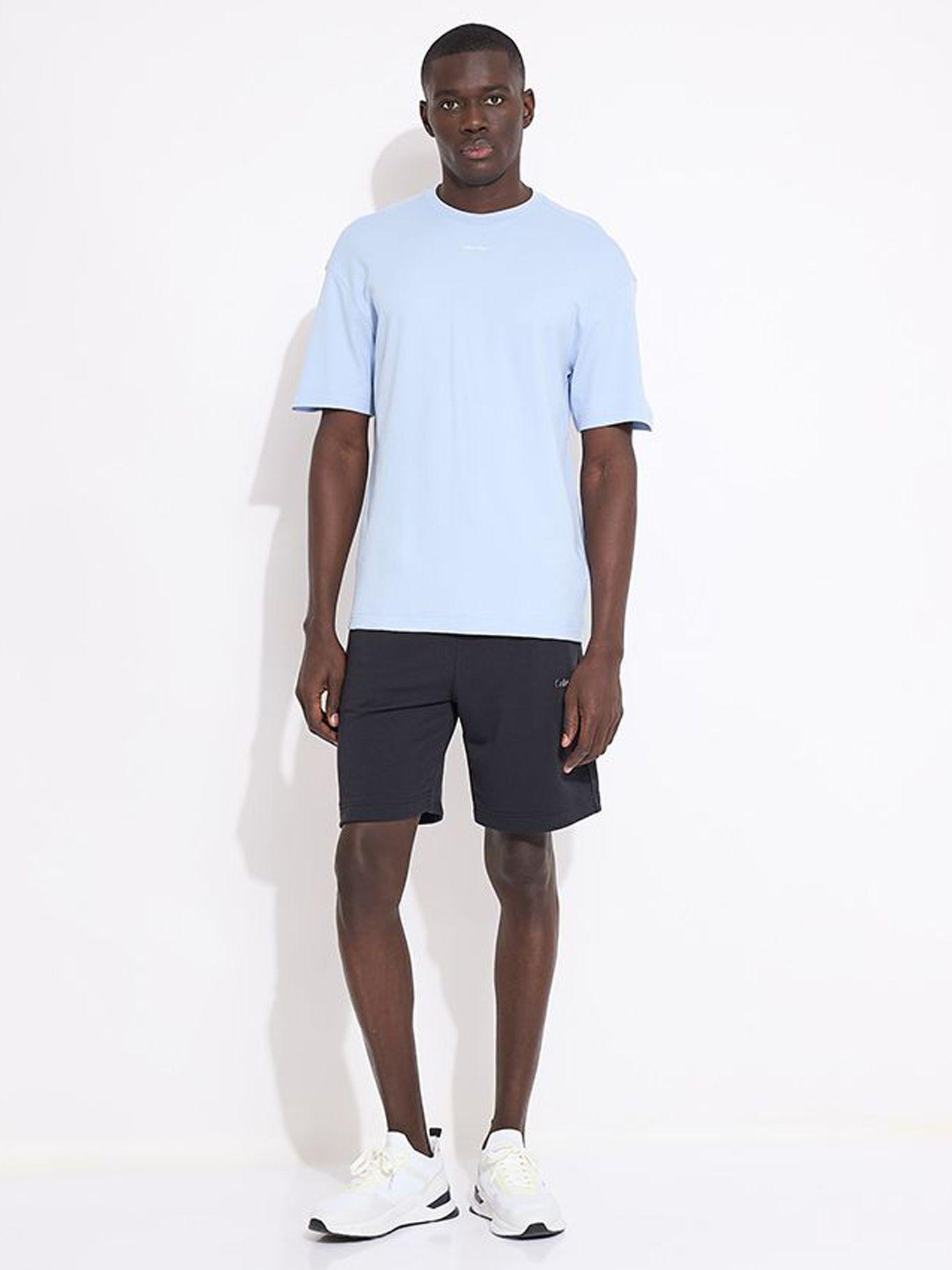 Polera Nano Logo Interlock Azul Calvin Klein-1