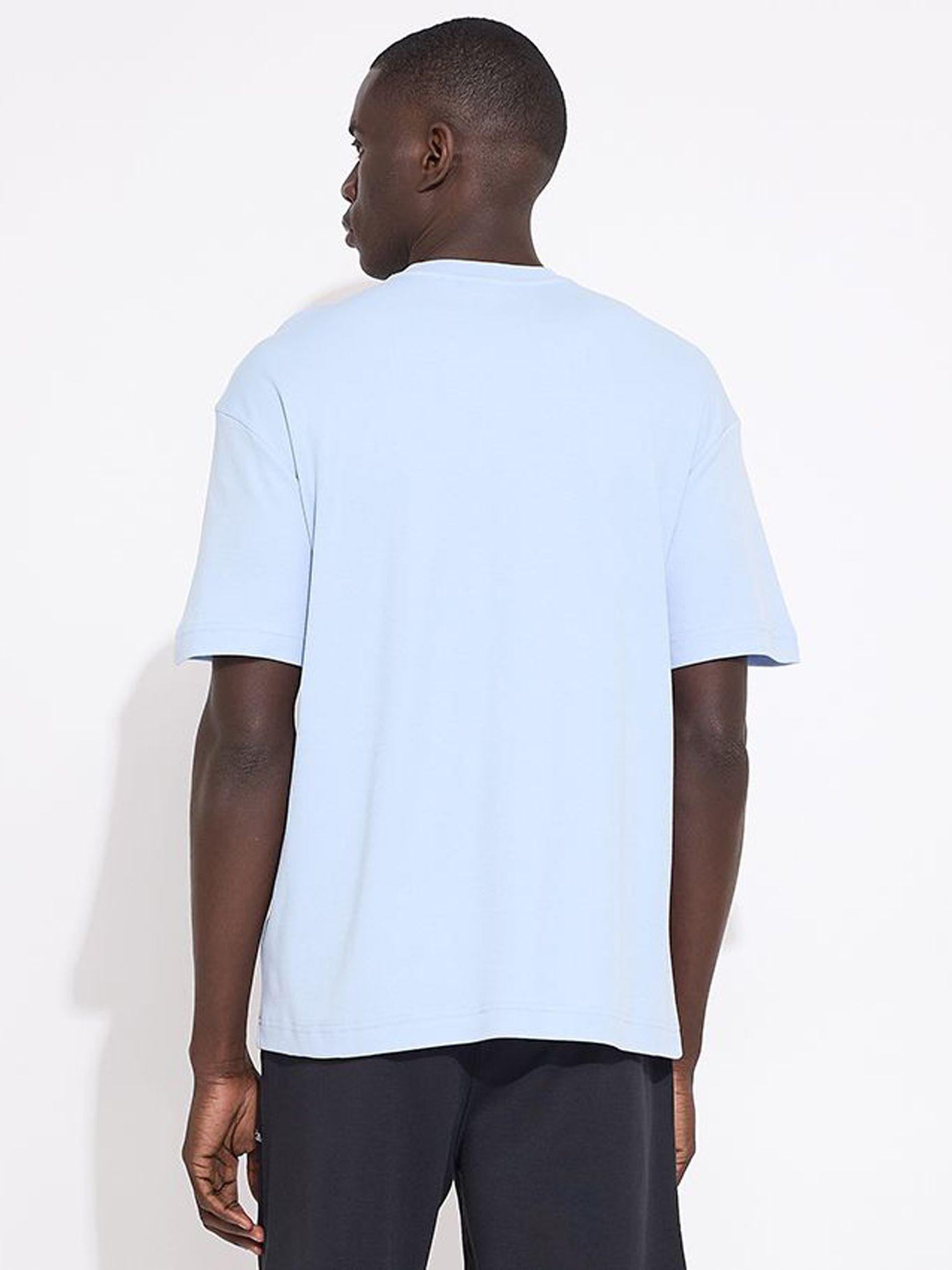 Polera Nano Logo Interlock Azul Calvin Klein-2