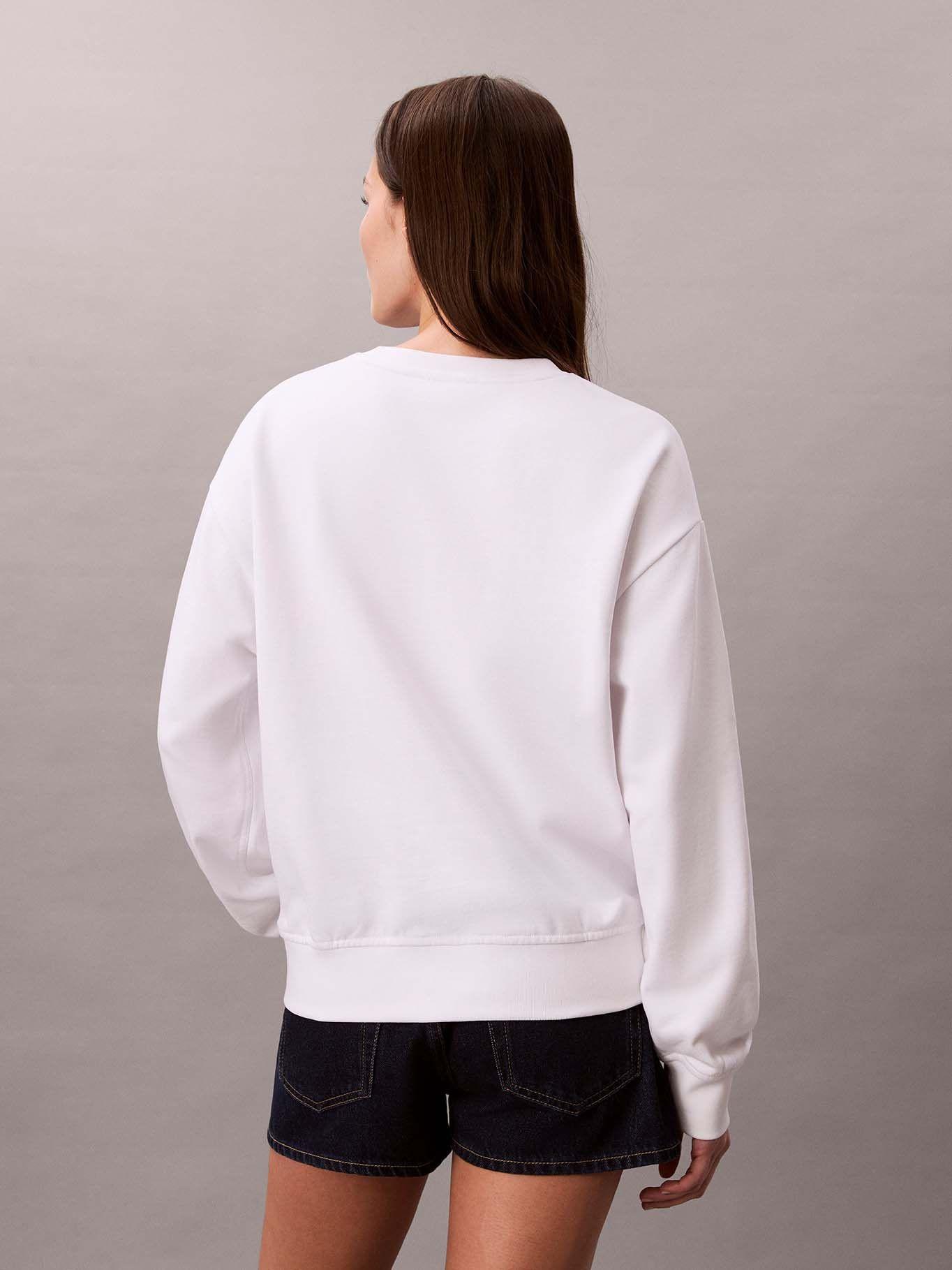 Polerón de Cuello Redondo con Logo Blanco Calvin Klein-2