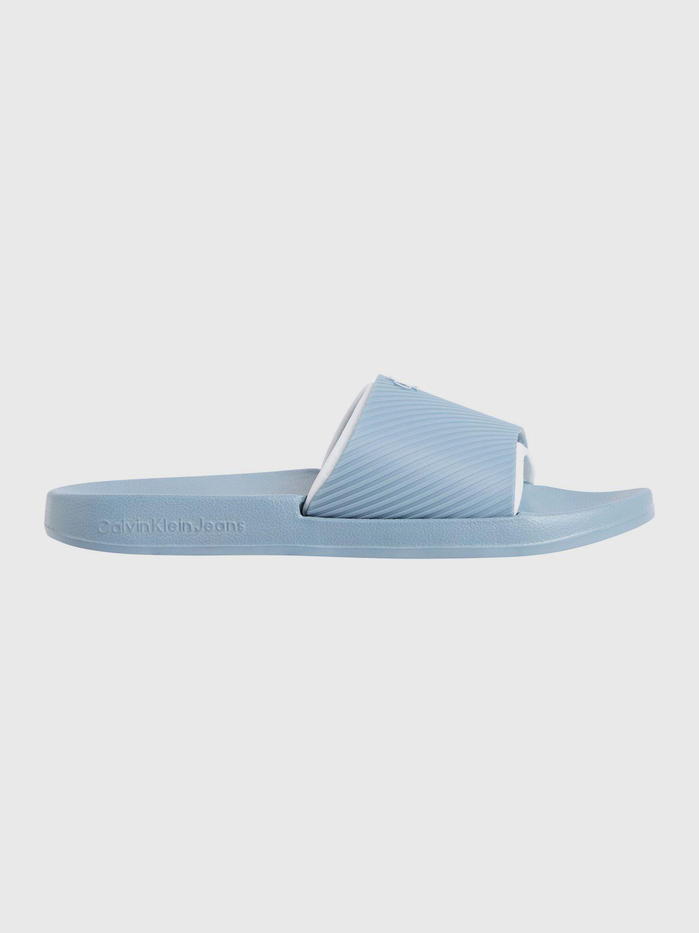 Sandalia Slide Rubber Azul Calvin Klein-4
