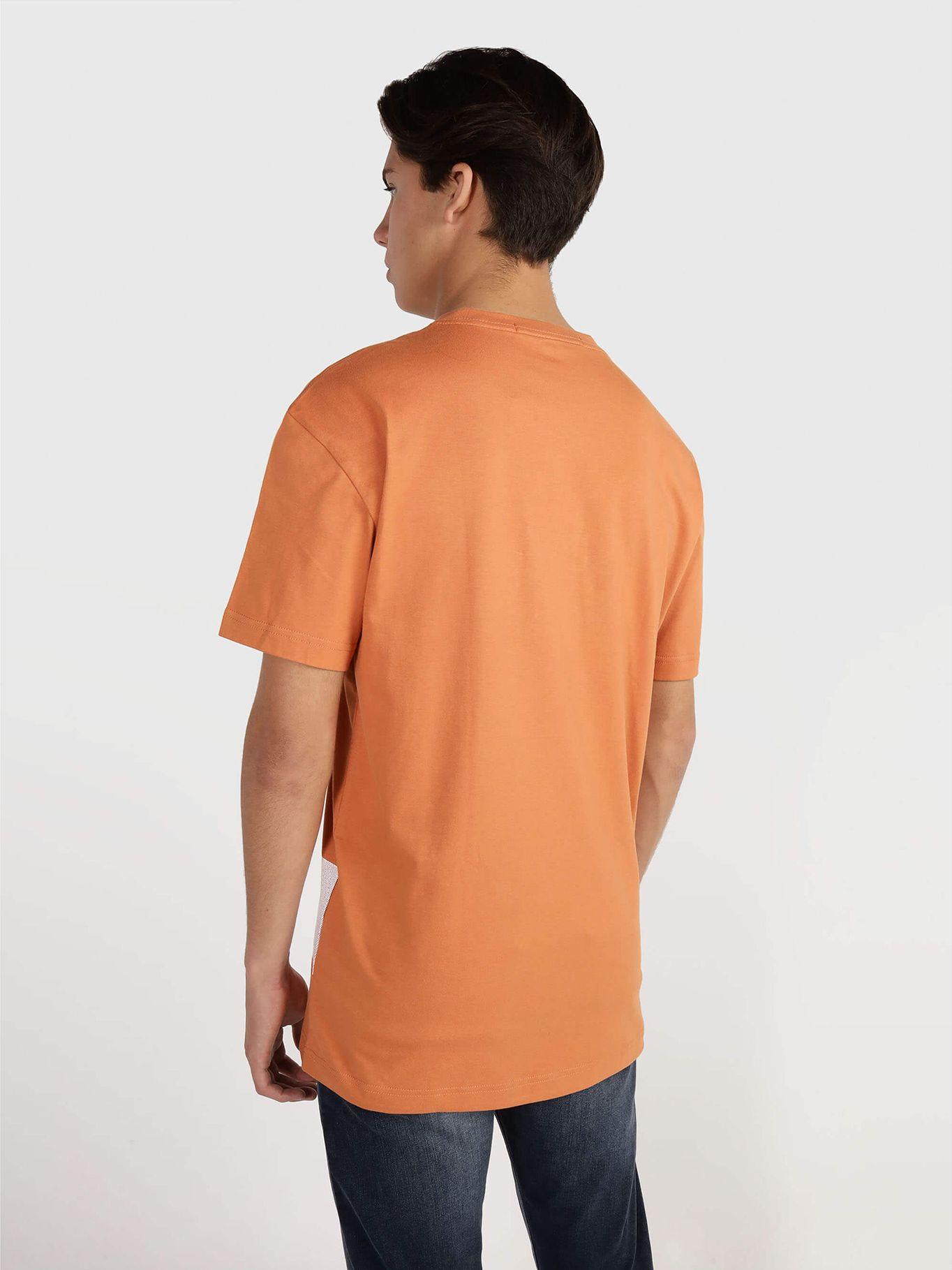 Polera Stencil Blocking Logo Naranja Calvin Klein-2