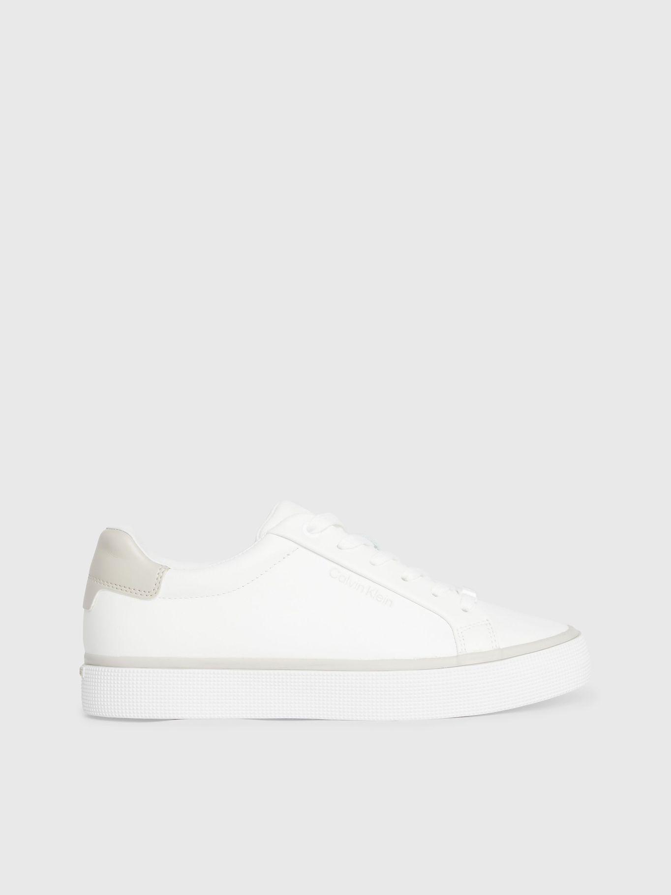 Zapatilla de Cuero Vulc Lace Up Blanco Calvin Klein-4