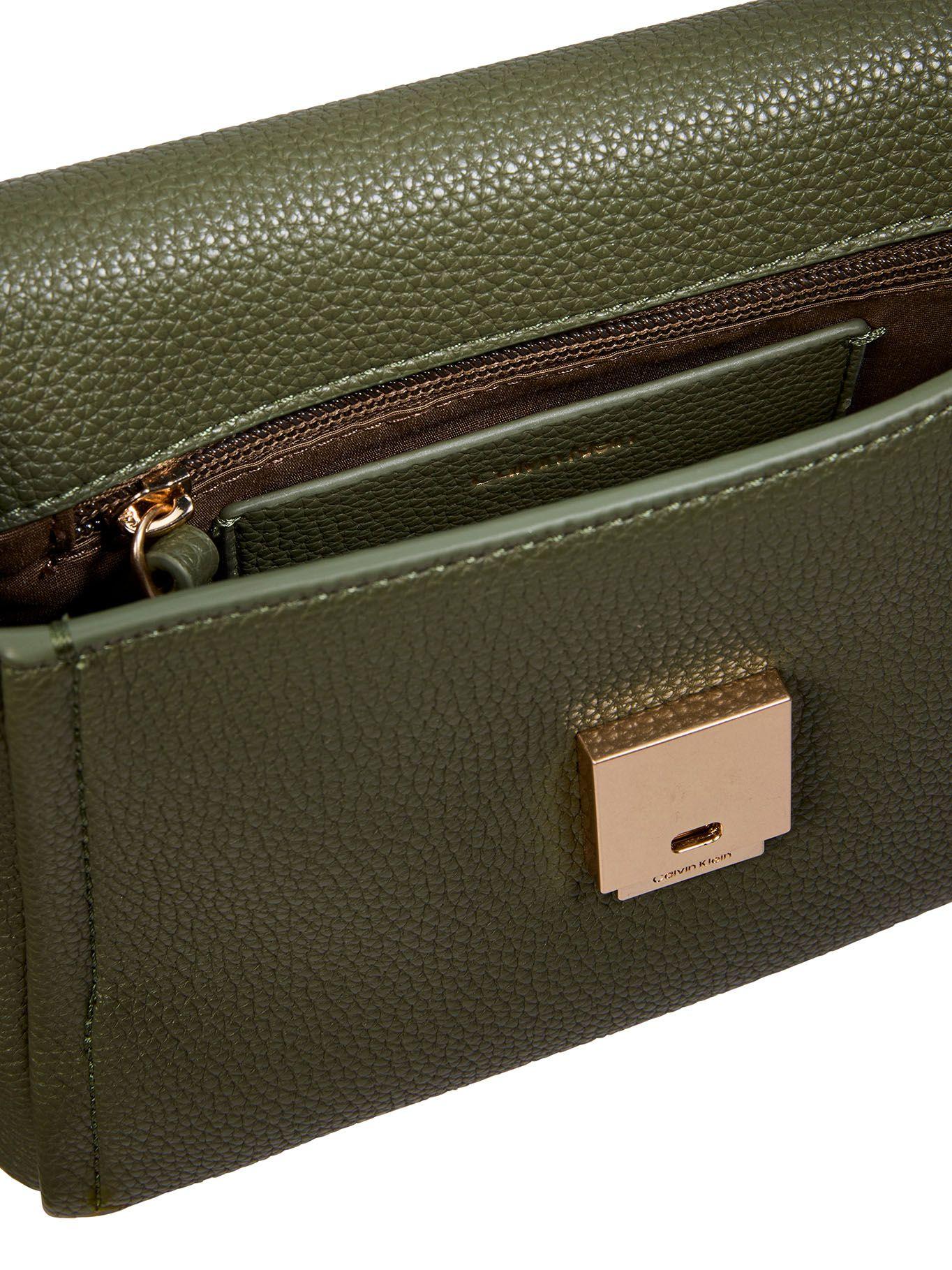 Cartera Cruzada con Emblema Verde Calvin Klein-2