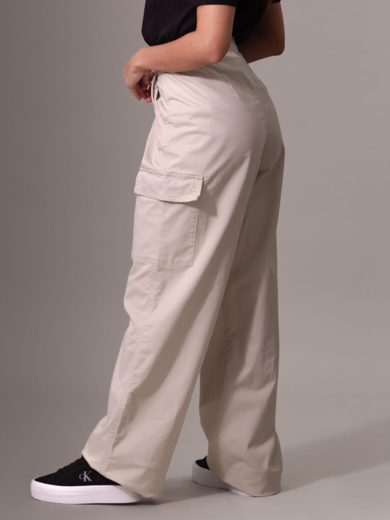 Pantalón Cargo Brushed Cotton Crema Calvin Klein-3