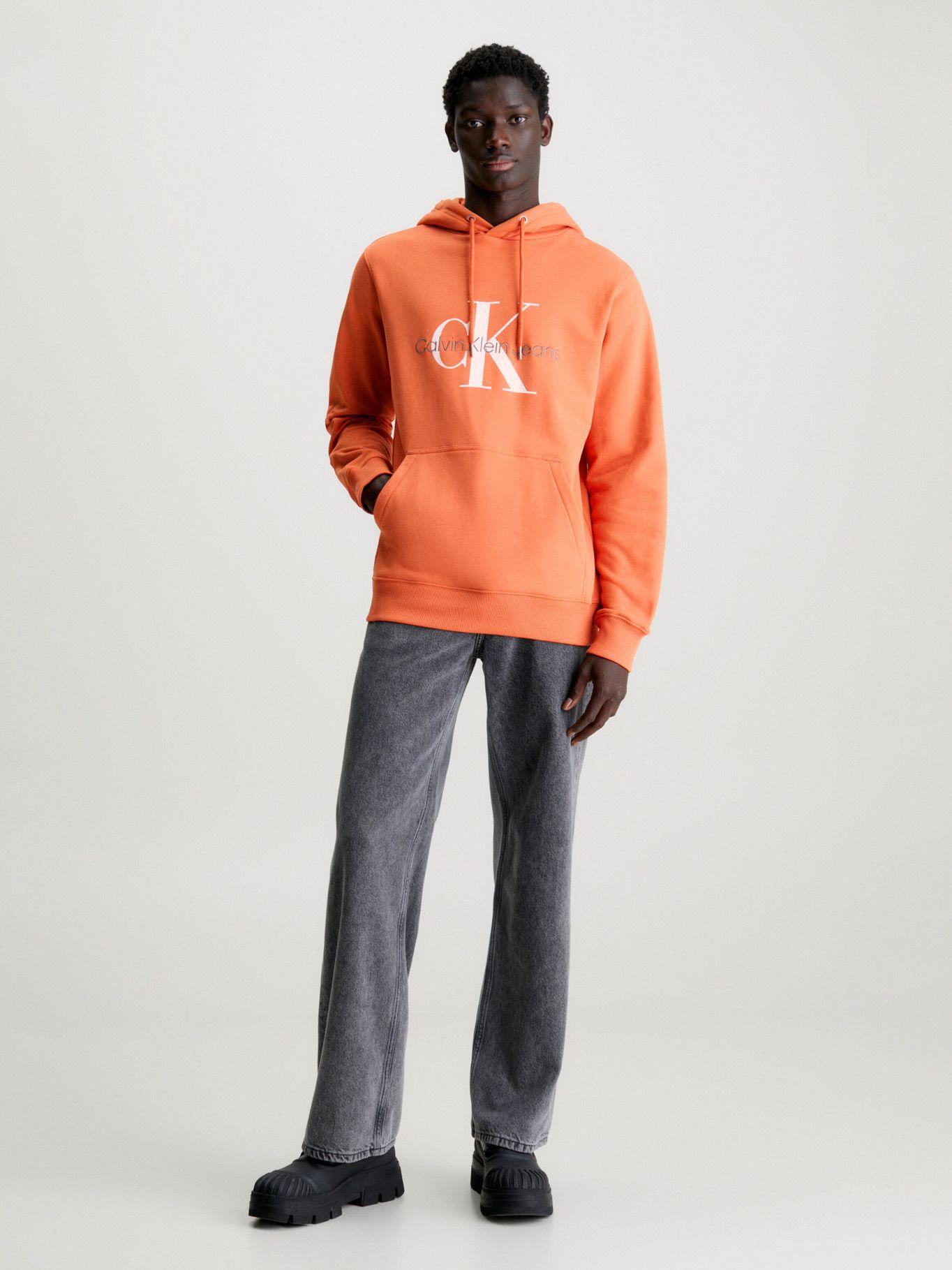 Polerón Gorro Seasonal Monologo Naranja Calvin Klein-1