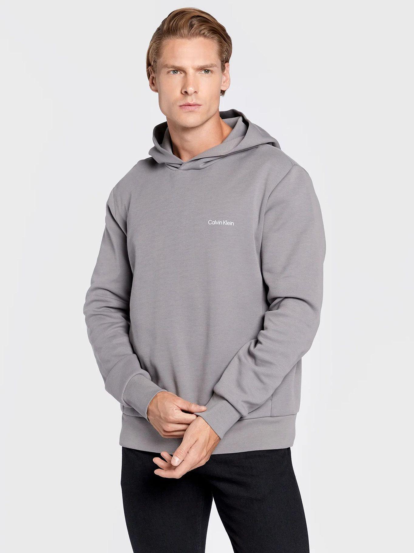 Hoodie Micro Logo Gris Calvin Klein-0