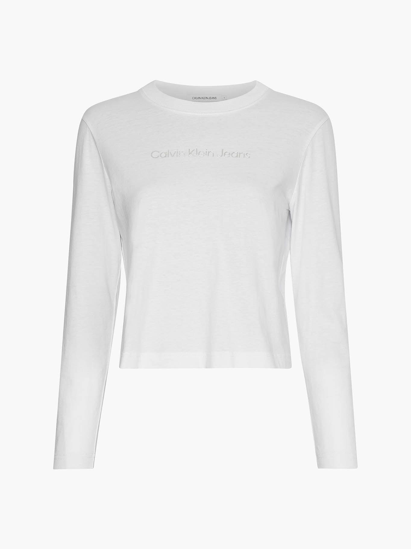 Polera Ls Shrunken Blanco Calvin Klein-4