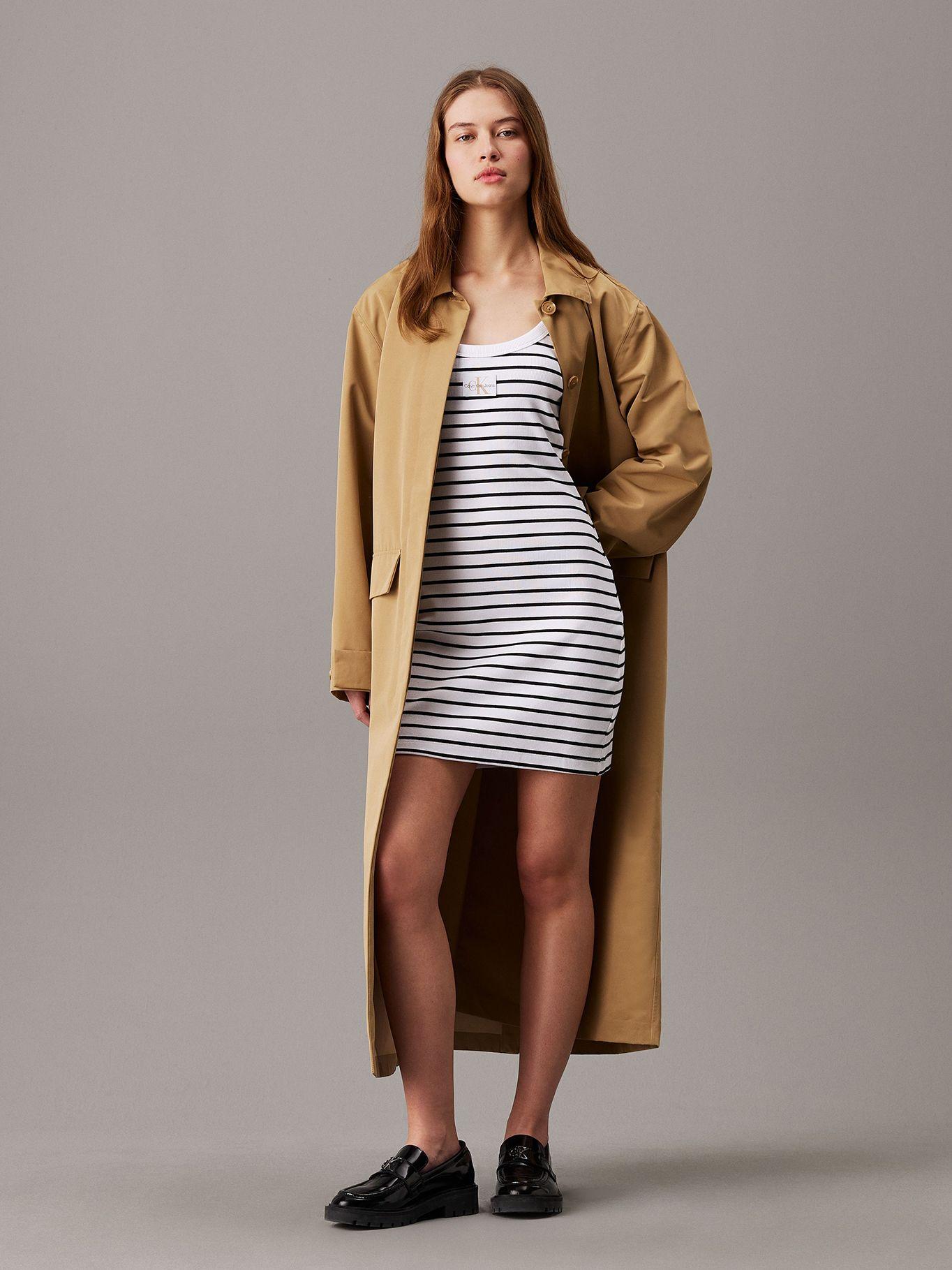 Vestido Woven Label Rib Blanco Calvin Klein-0