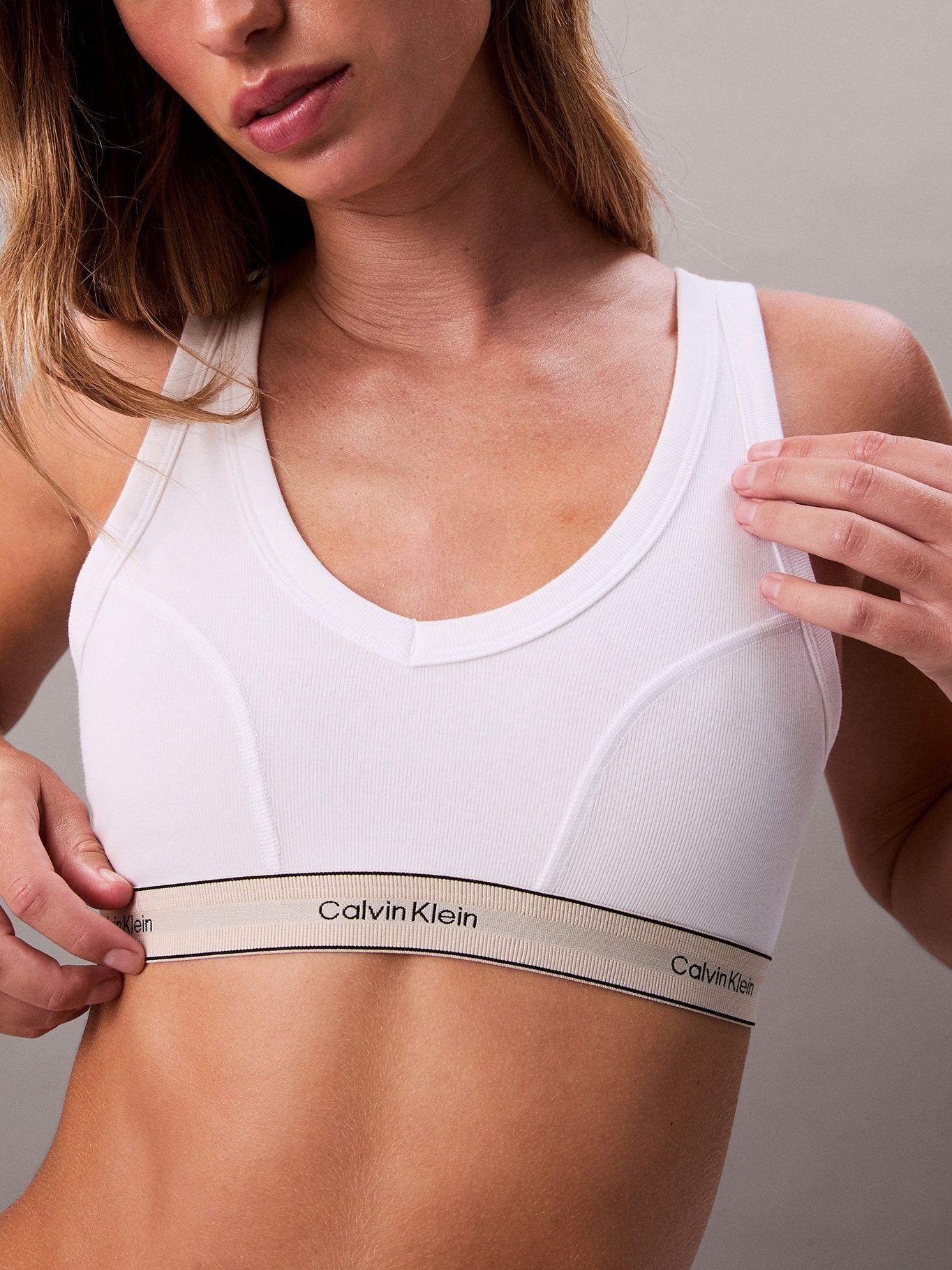 Bralette Heritage Cotton Stretch Blanco Calvin Klein-4