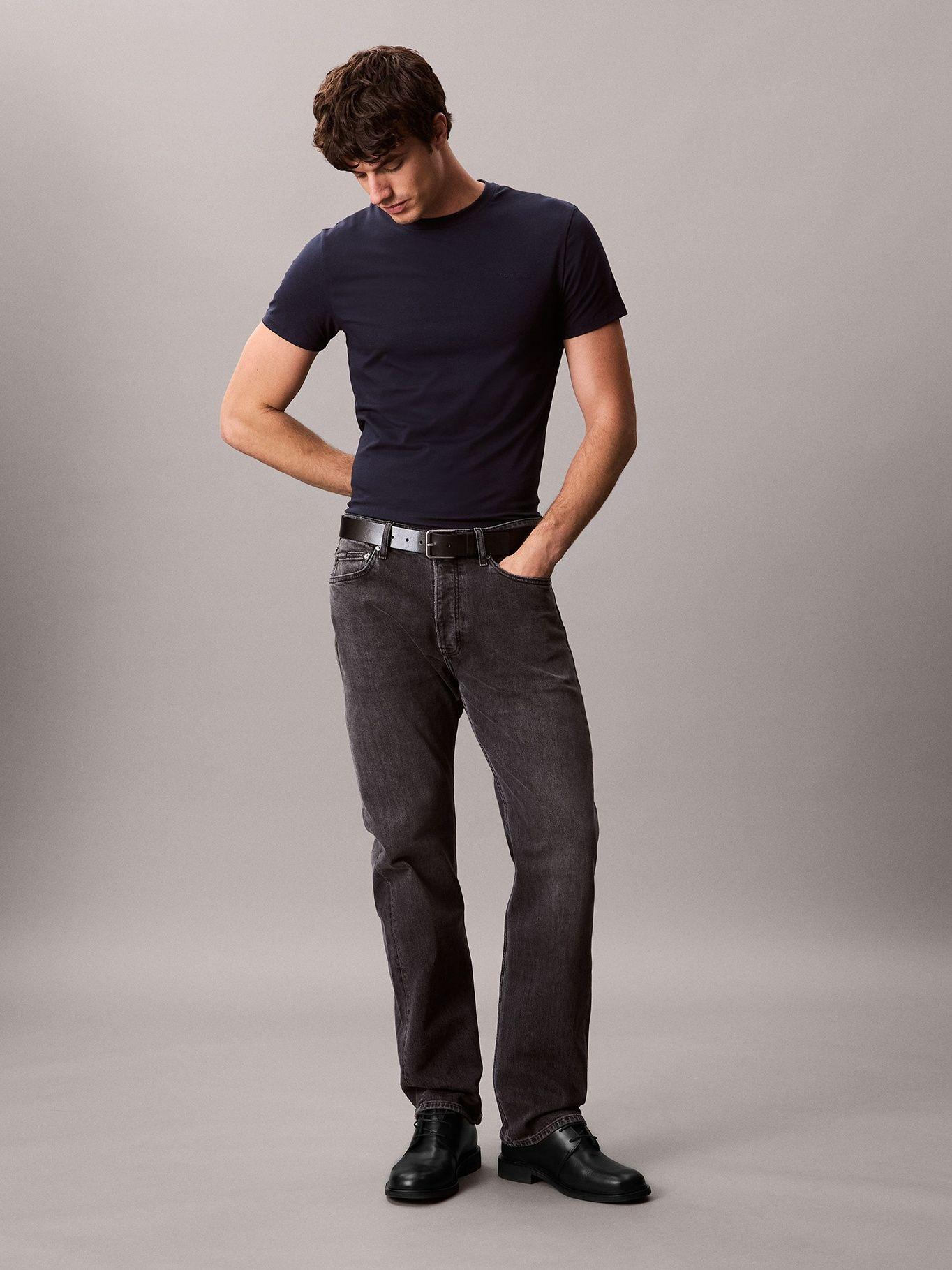 Polera Slim de Manga Corta Azul Calvin Klein-1