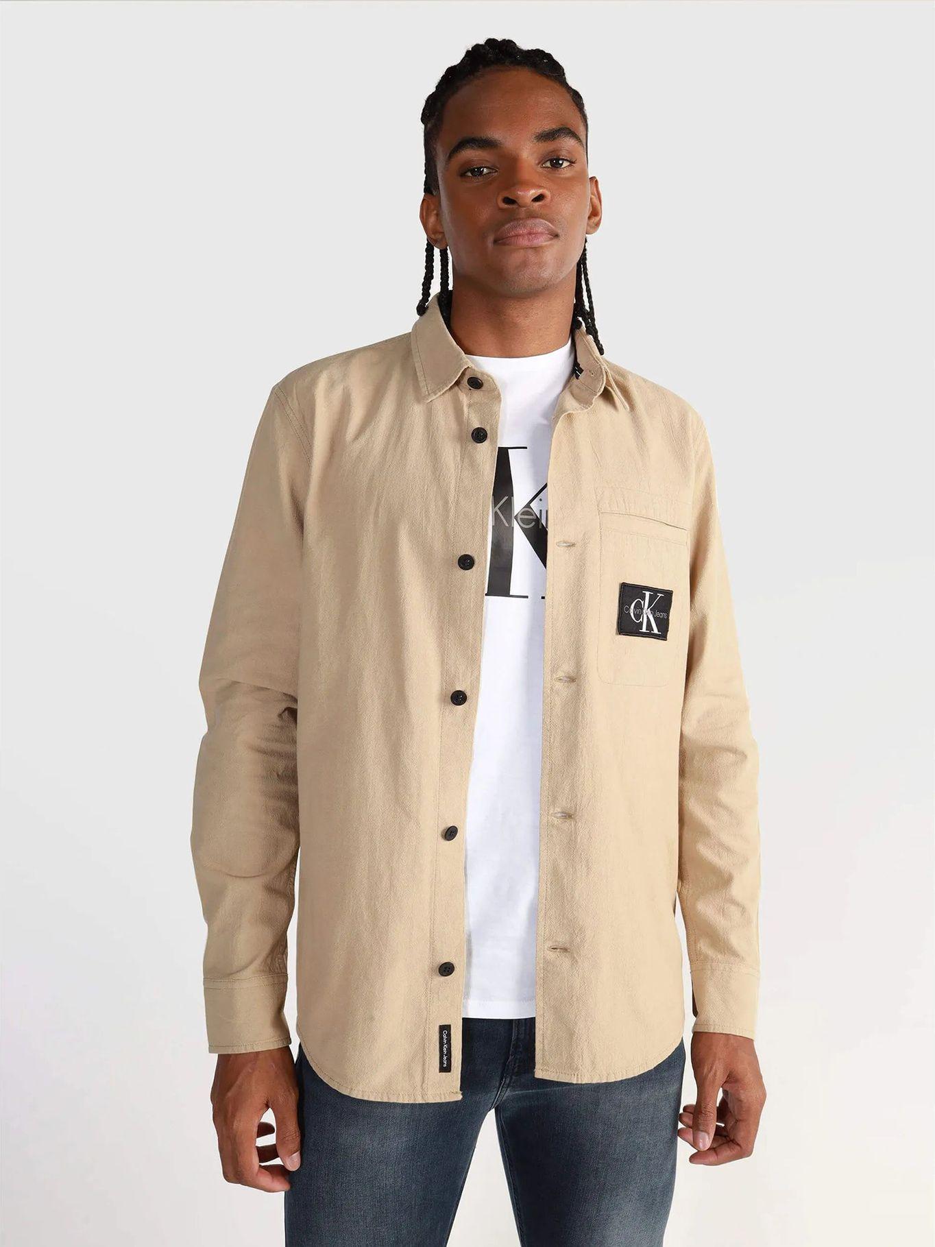 Camisa Textured  Beige Calvin Klein-0