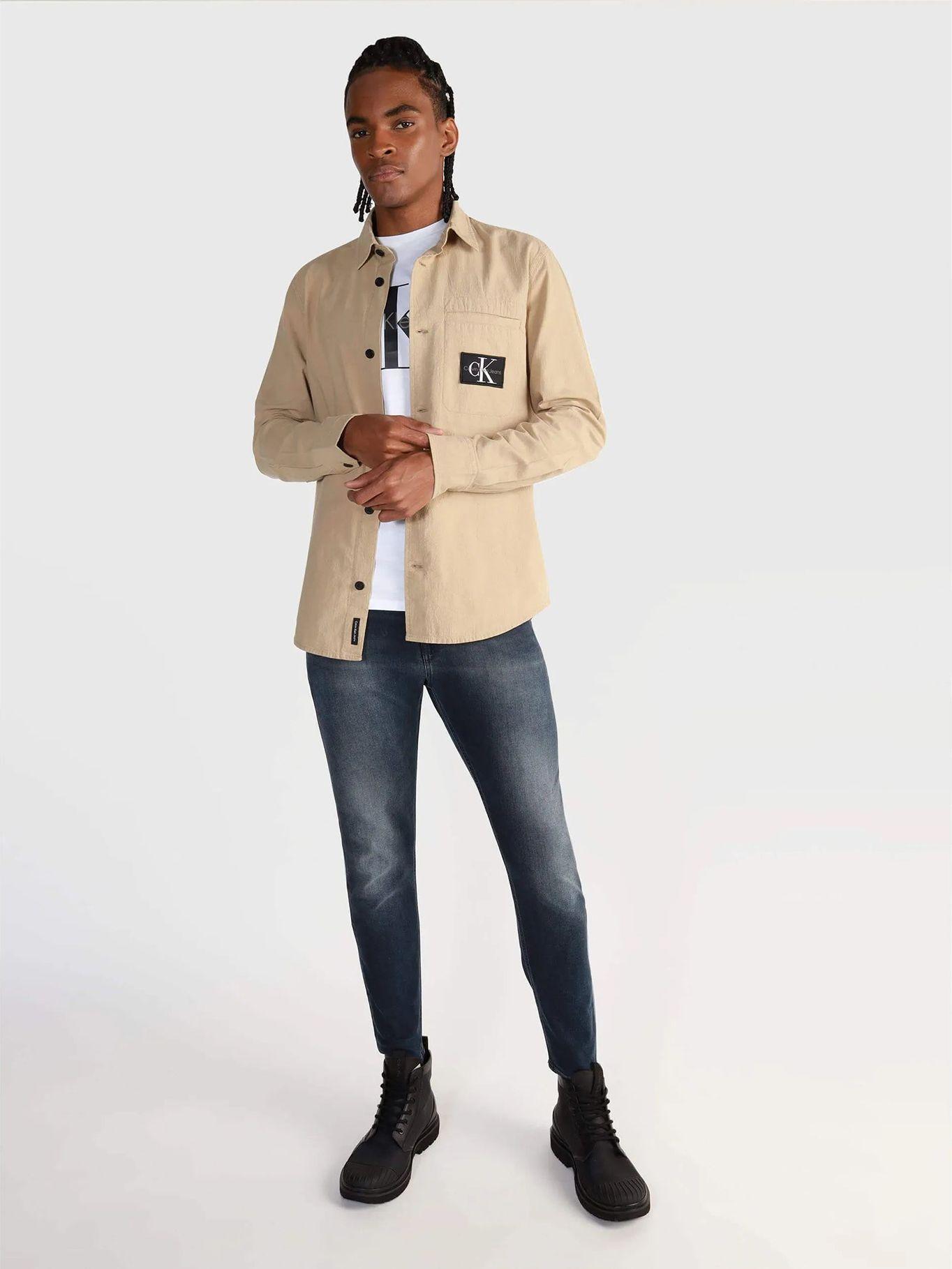 Camisa Textured  Beige Calvin Klein-1