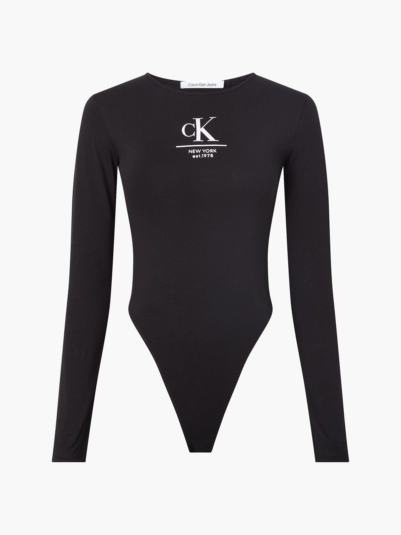 Body Long Sleeves Negro Calvin Klein-5