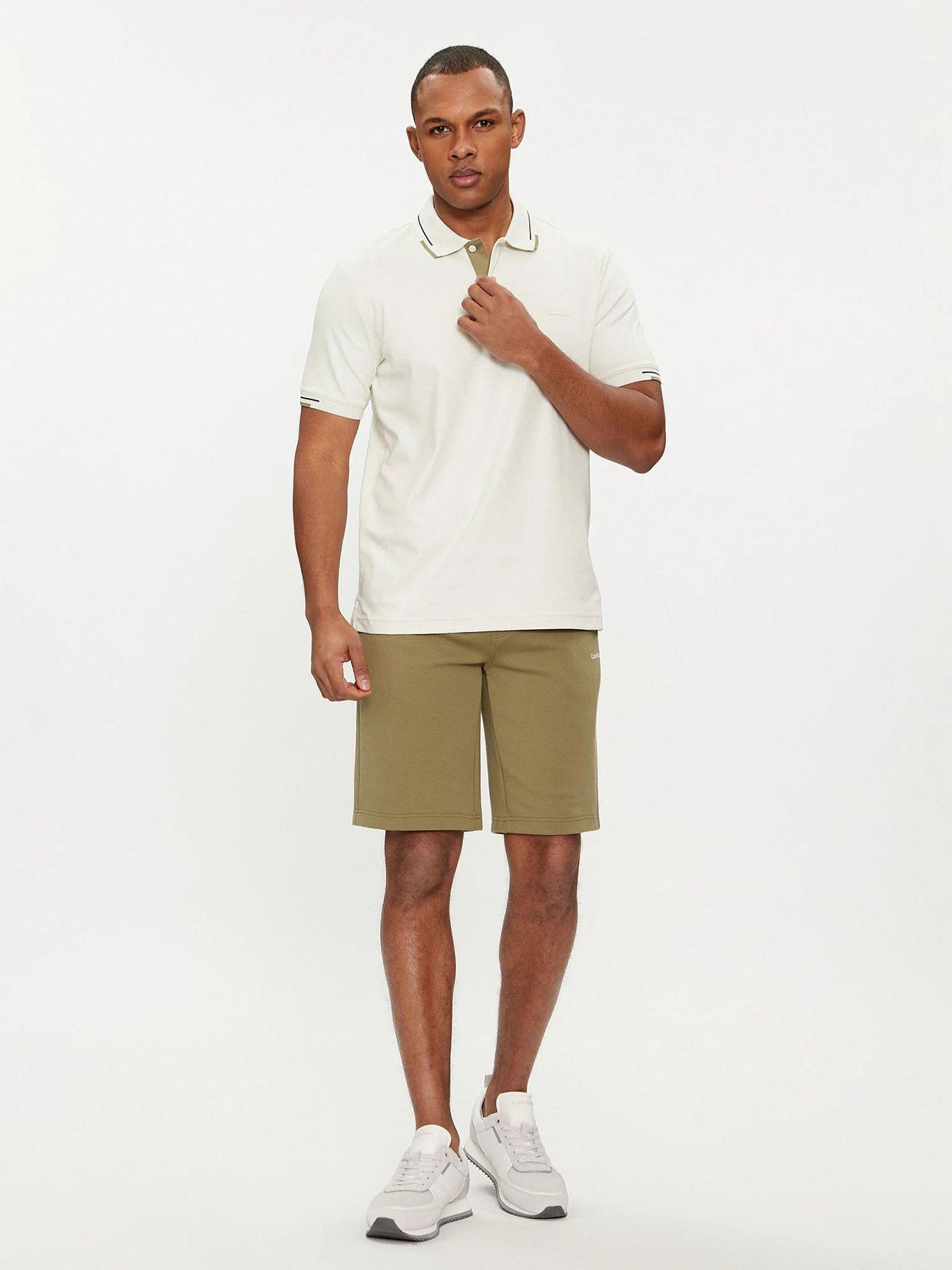 Polo Smooth Cotton Hombre Blanco Calvin Klein-1