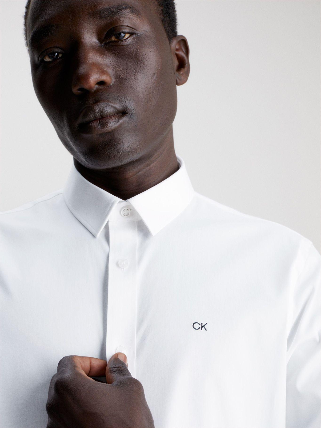 Camisa Slim Fit Stretch Blanco Calvin Klein-3