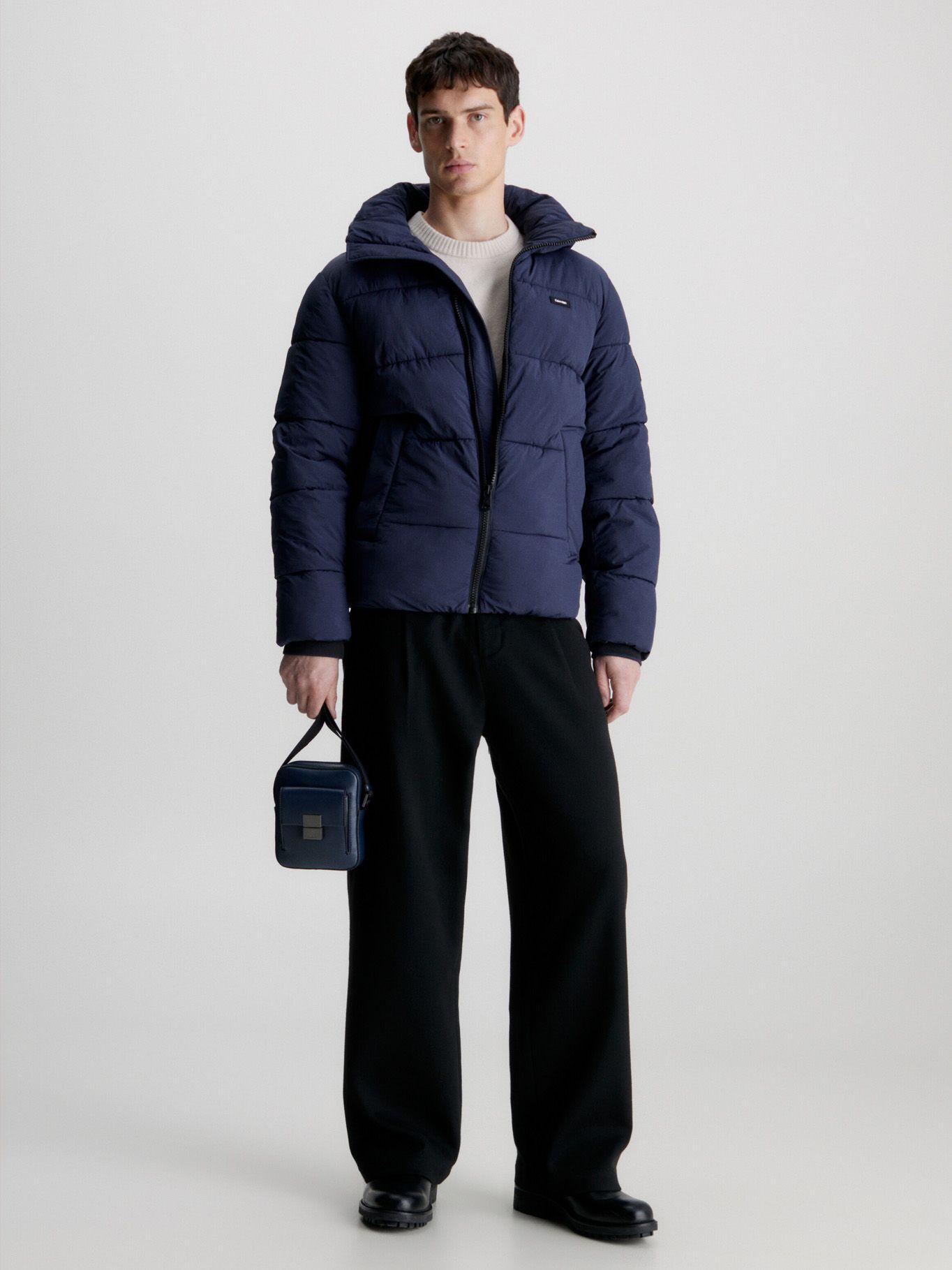 Parka Crinkle Nylon Puffer Azul Calvin Klein-1