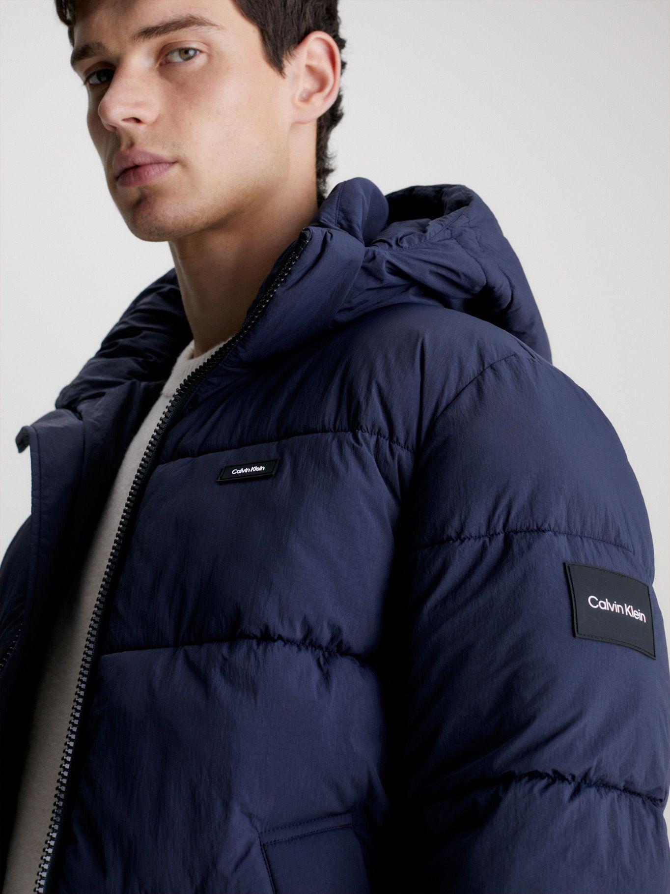 Parka Crinkle Nylon Puffer Azul Calvin Klein-3