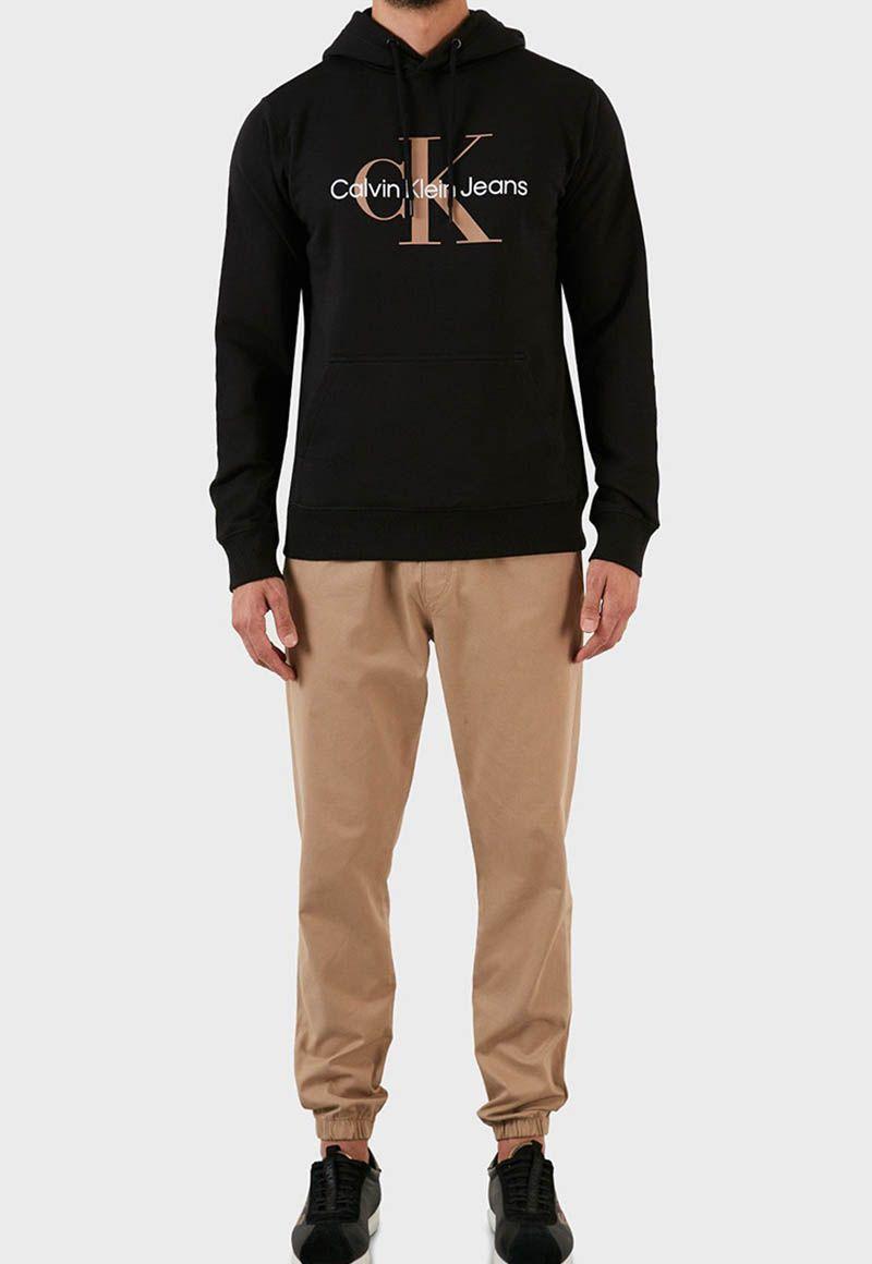 Hoodie Seasonal Monogram Negro 0GP Calvin Klein-0