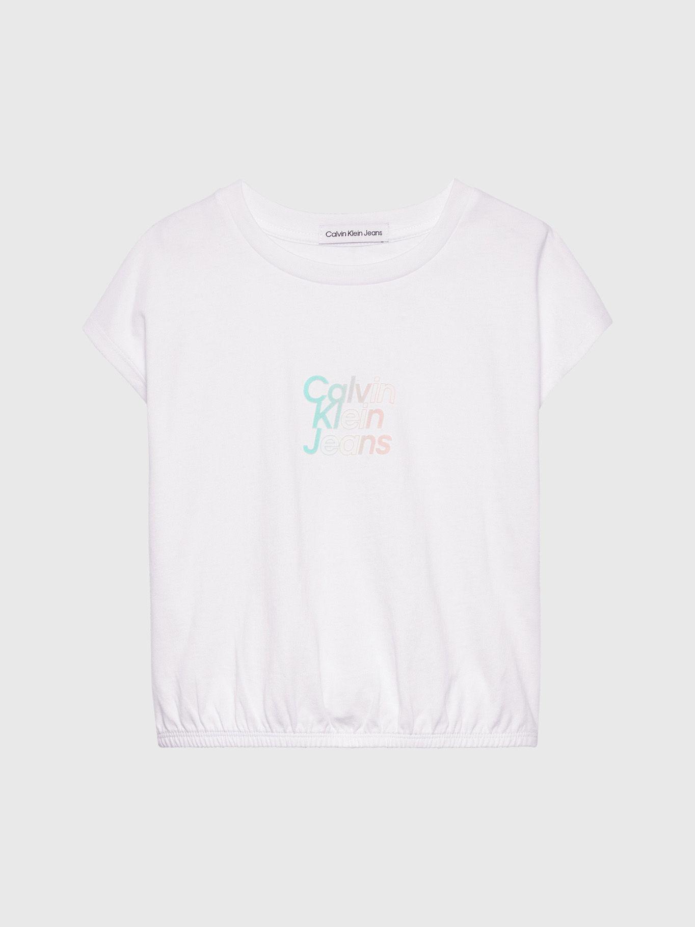 Polera Niña Gradient Flock Blanco Calvin Klein-4