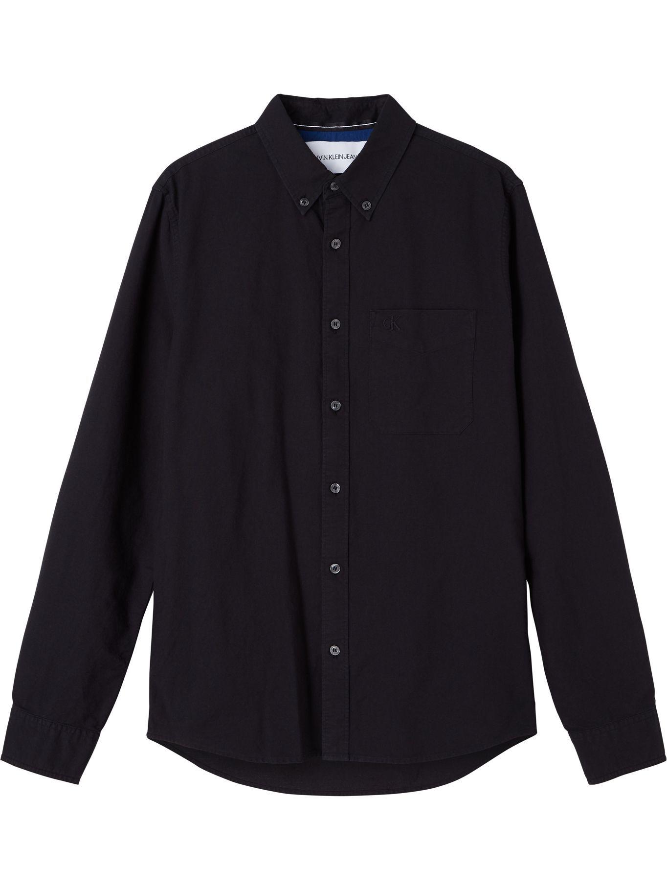 Camisa Oxford Solid Negro Calvin Klein-3