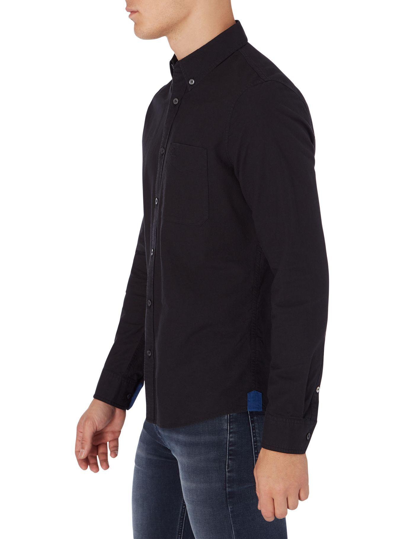 Camisa Oxford Solid Negro Calvin Klein-2