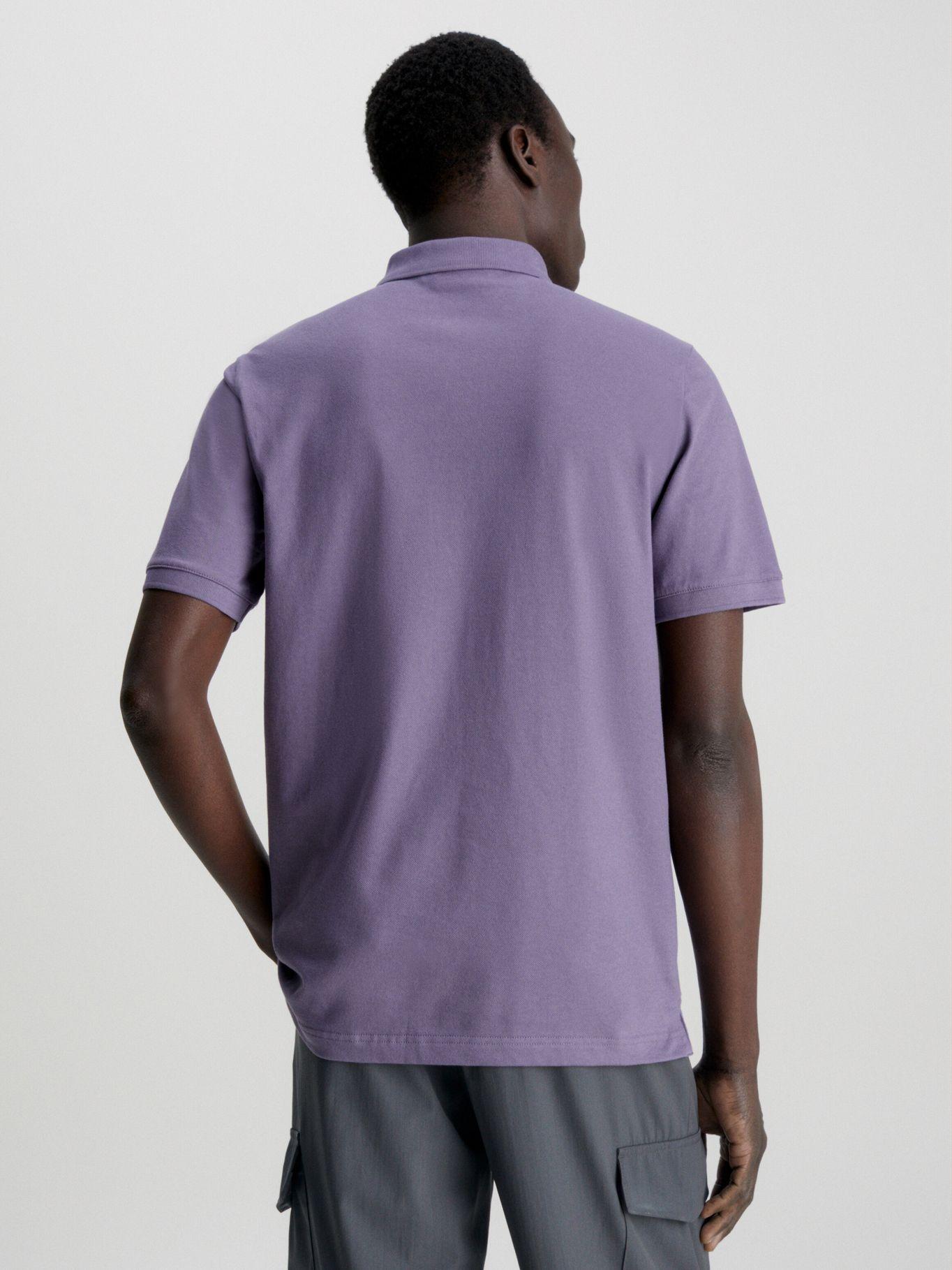 Polo Slim Button  Morado Calvin Klein-2