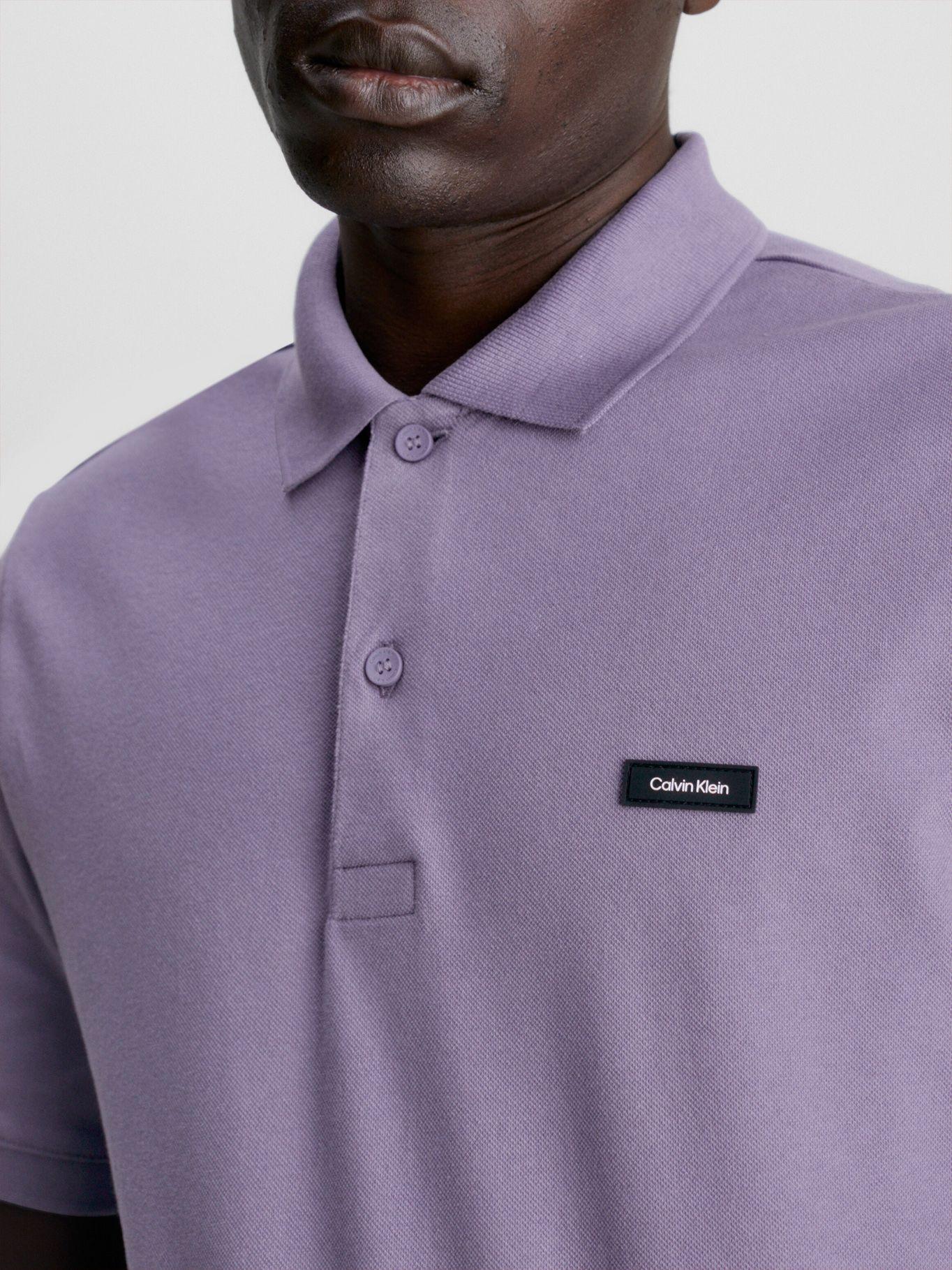Polo Slim Button  Morado Calvin Klein-3