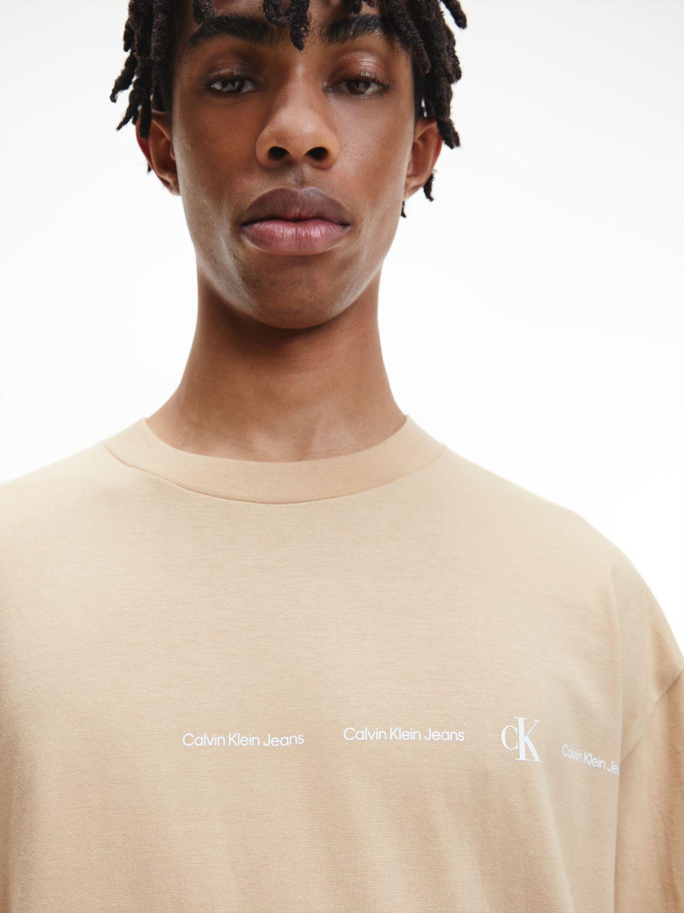 Polera Oversized Repeat Logo Beige Calvin Klein-3