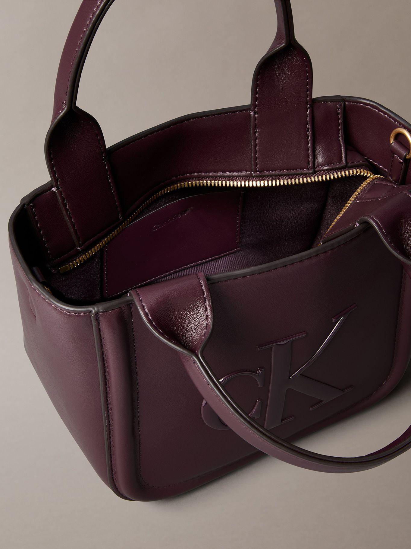 Cartera Tote Pequeña Con Logo Marrón Calvin Klein-3