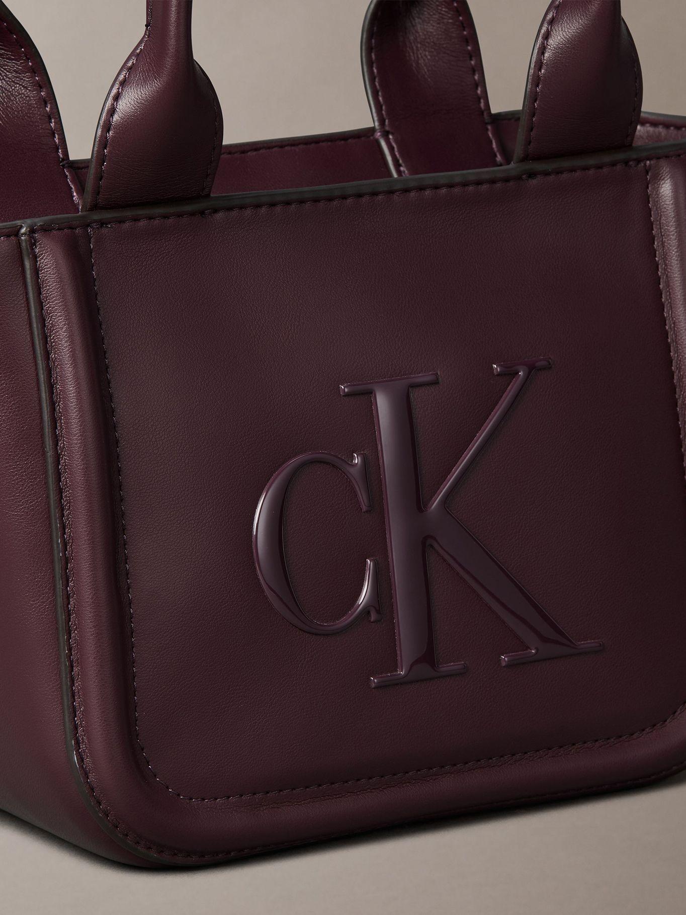 Cartera Tote Pequeña Con Logo Marrón Calvin Klein-4