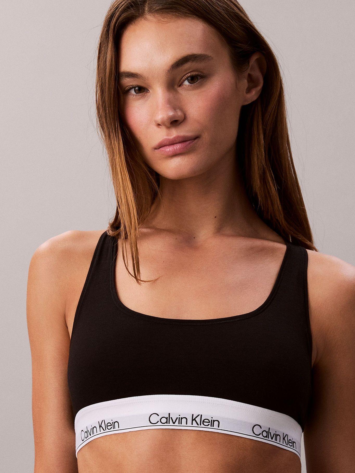 Bralette Unlined/Icon Cotton Modal Negro Calvin Klein-4