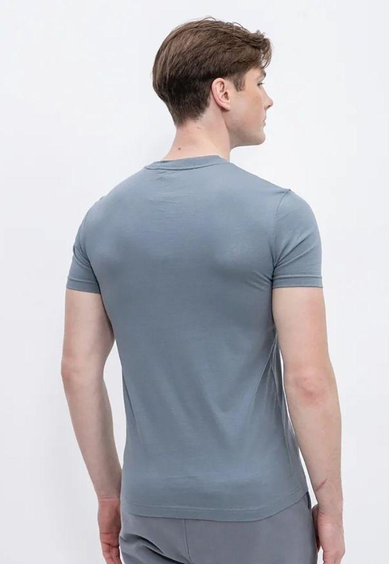 Camiseta de algodón orgánico con monograma Gris Calvin Klein J30J322466-PN6-2