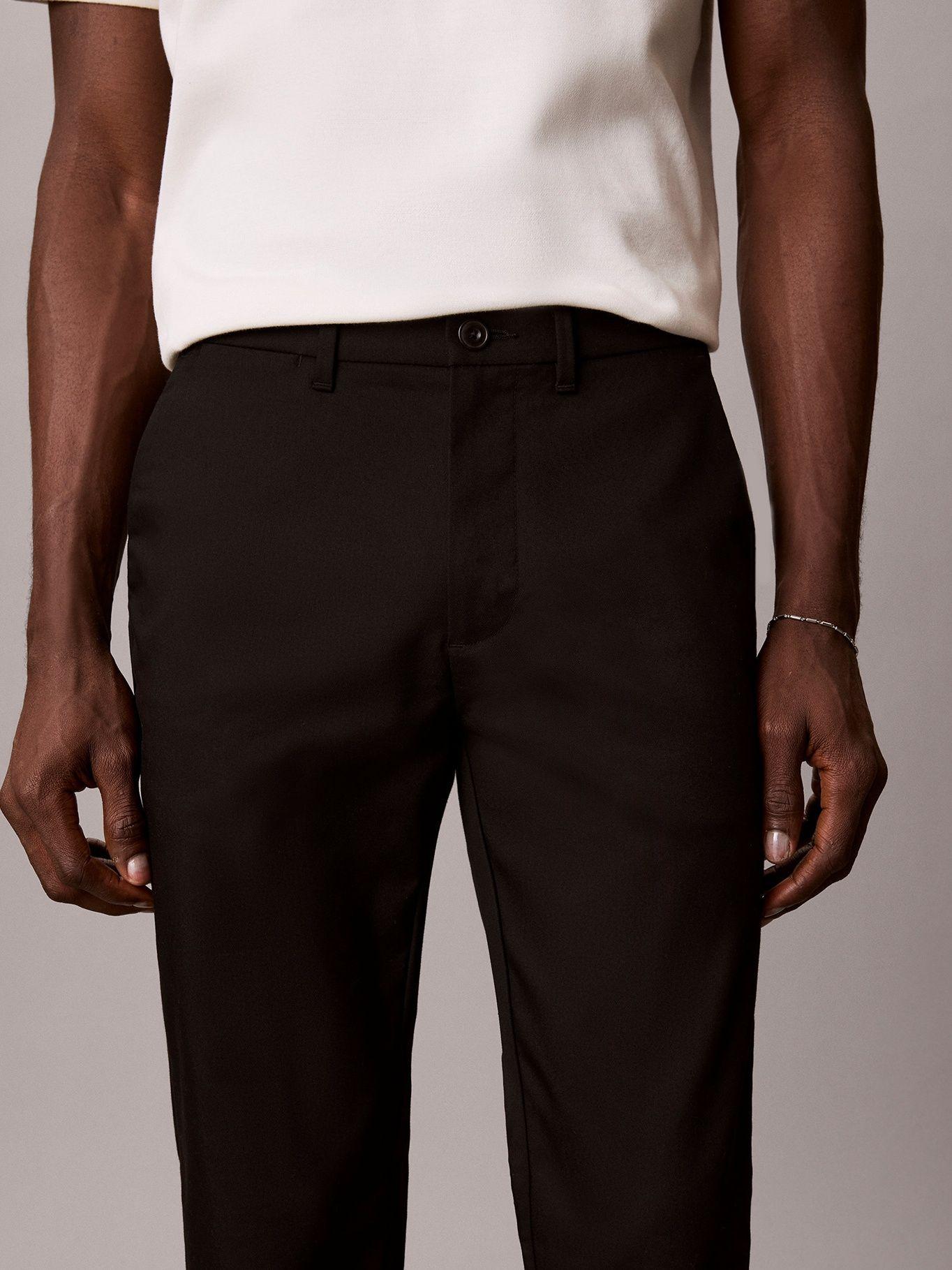 Pantalón Slim de Stretch Moderno Negro Calvin Klein-4