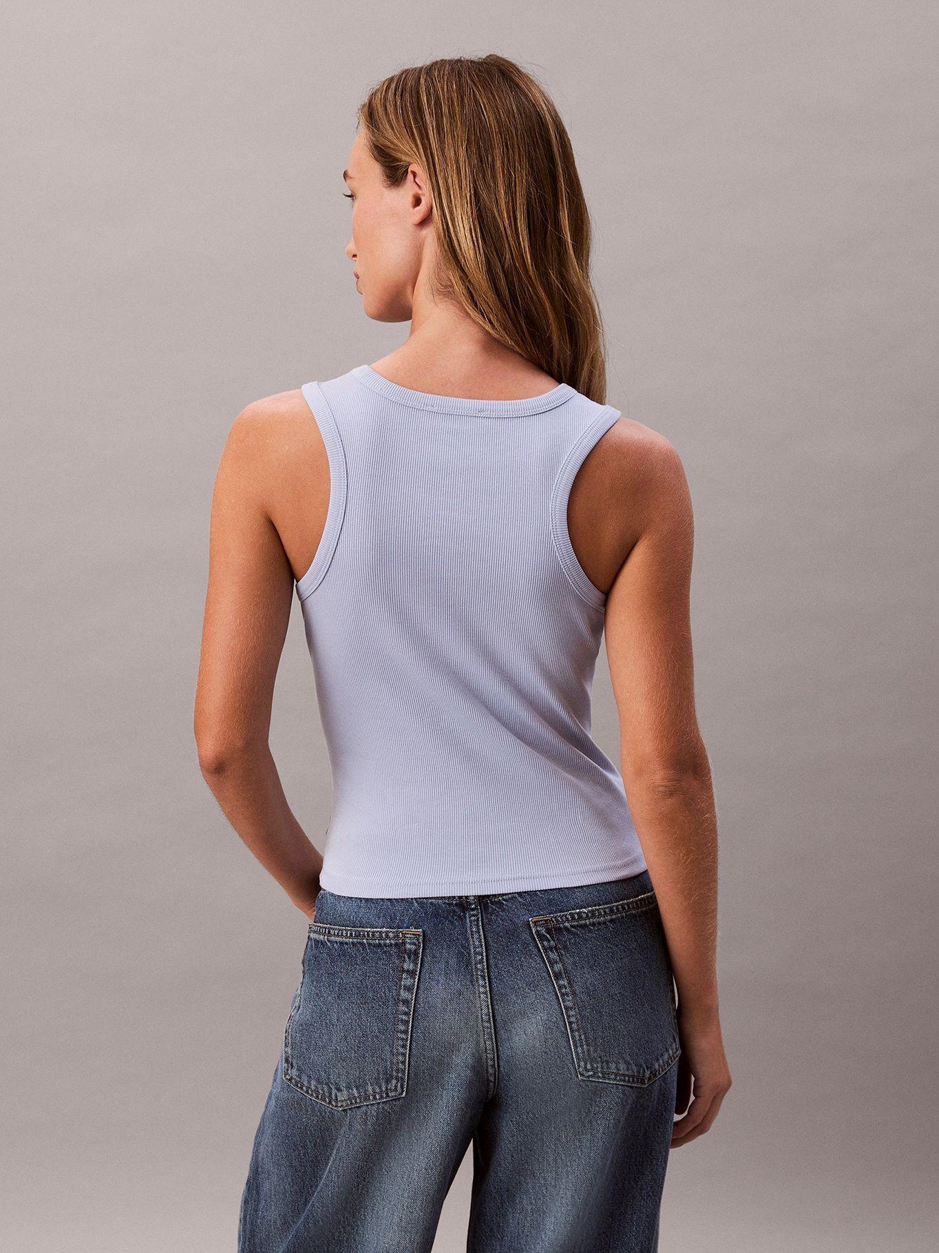 Polera Woven Label Lila Calvin Klein-2