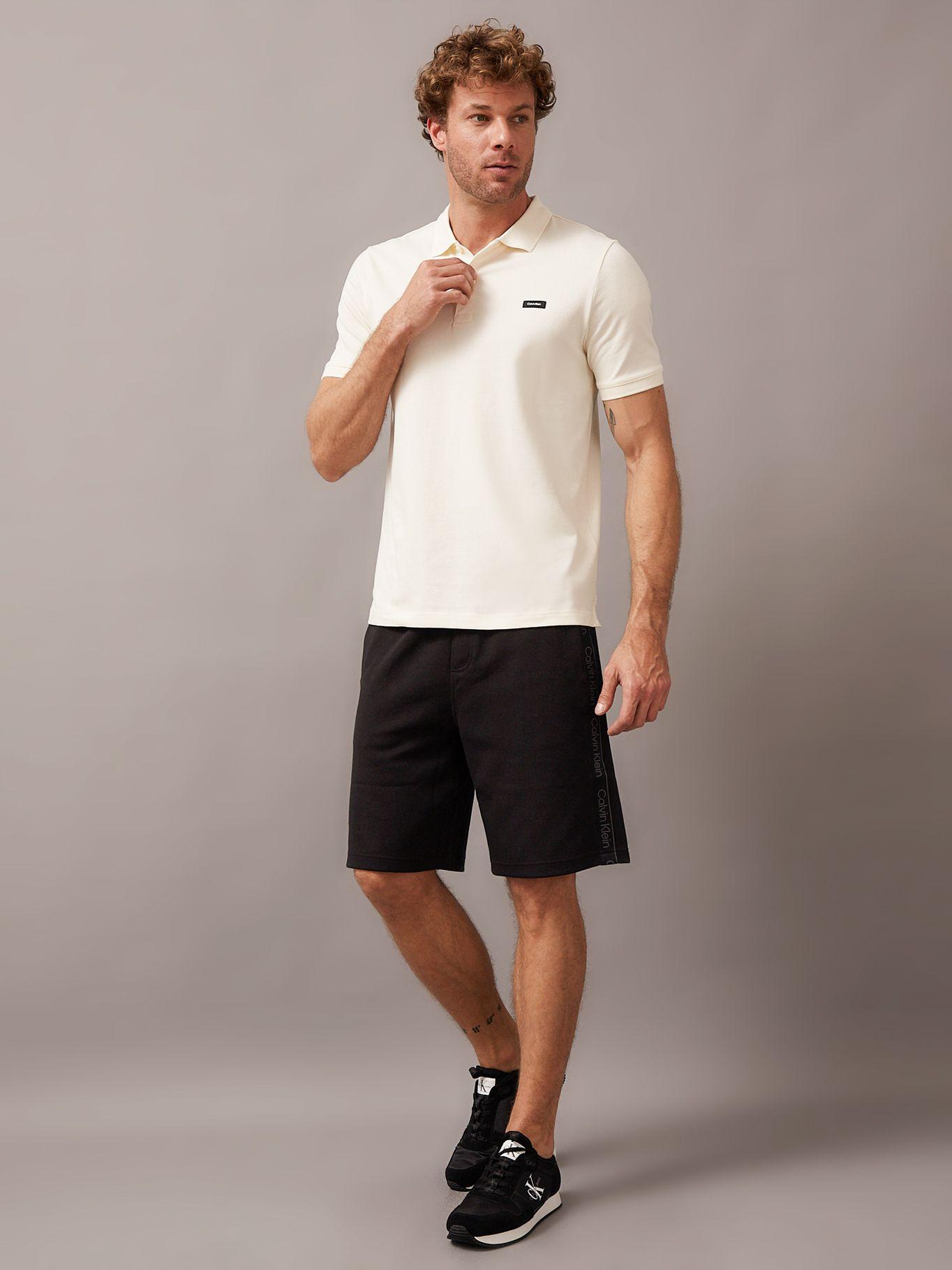 Polo Hombre Stretch Slim Blanco Calvin Klein-1