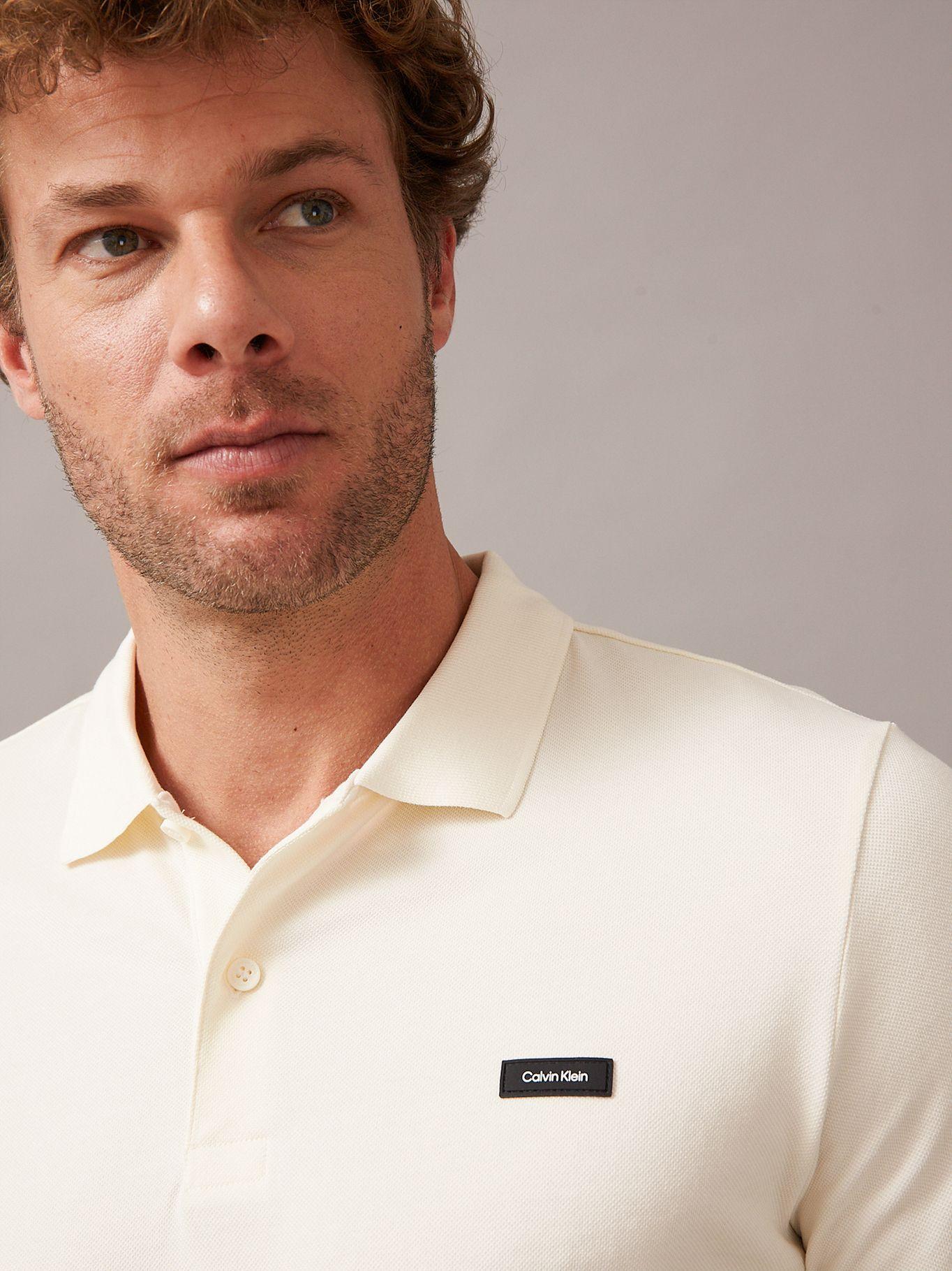 Polo Hombre Stretch Slim Blanco Calvin Klein-3