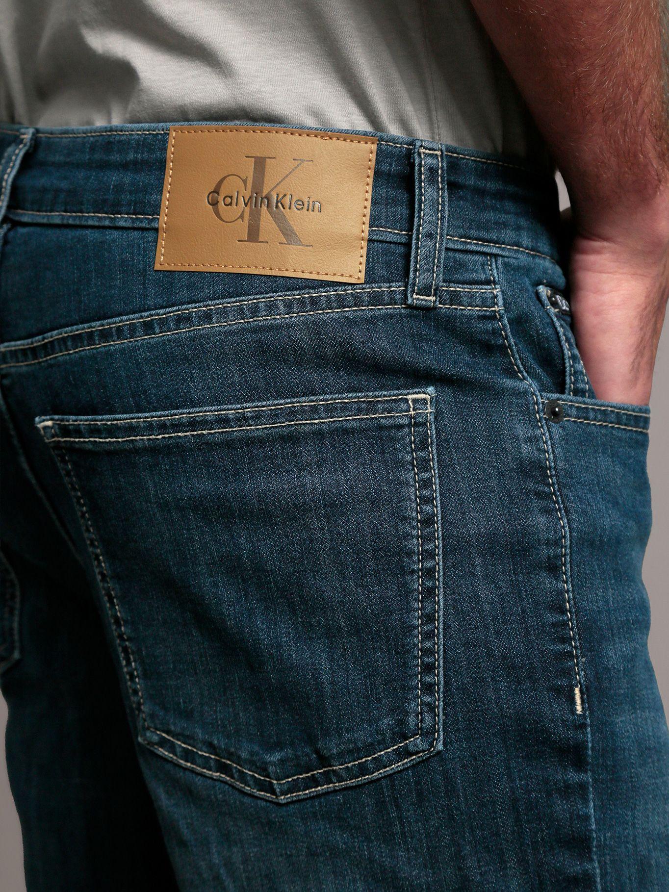 Jeans Luster con efecto desteñido azul Calvin Klein-4