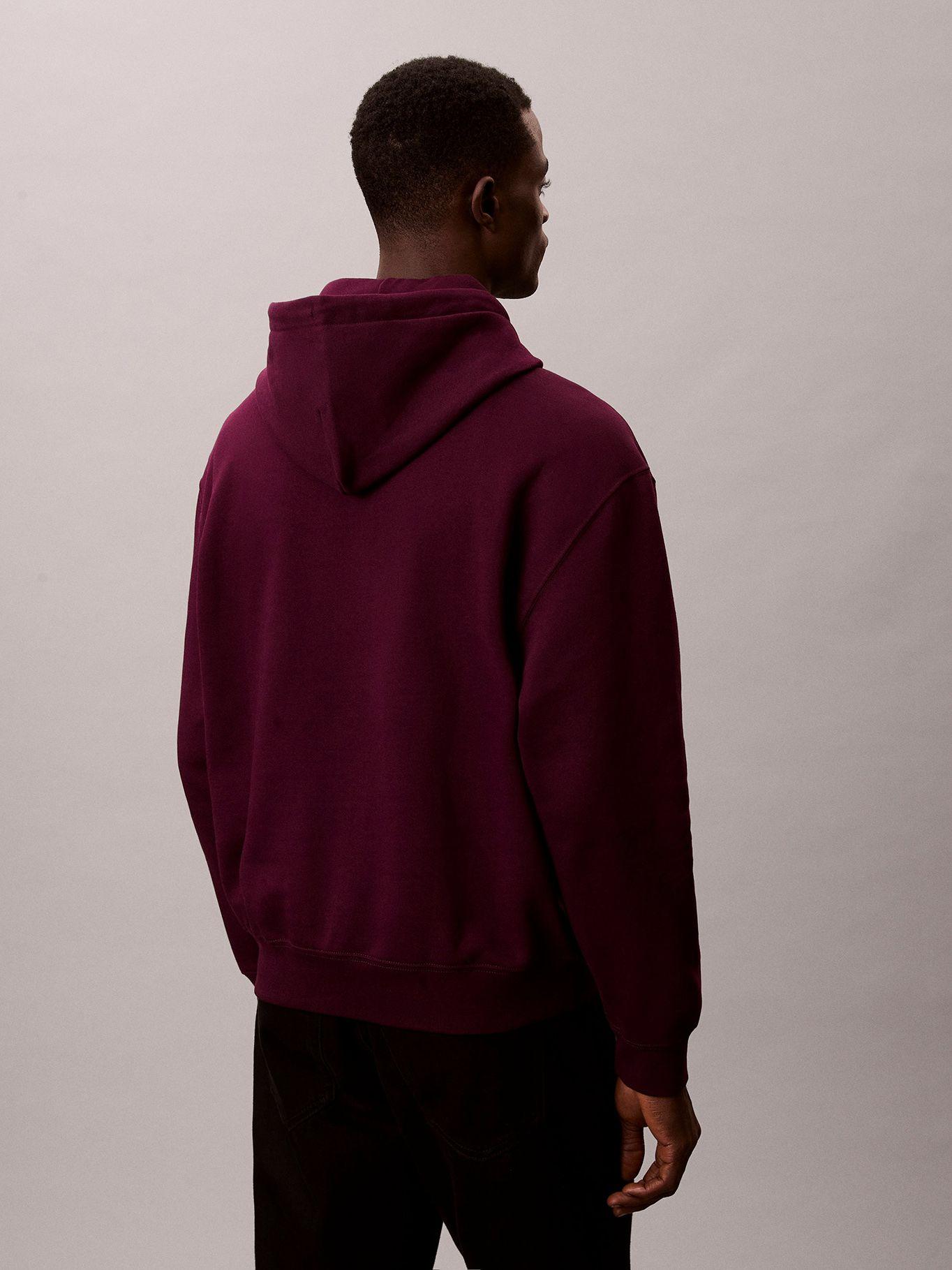 Polerón con Gorro y Monograma Burdeo Calvin Klein-2